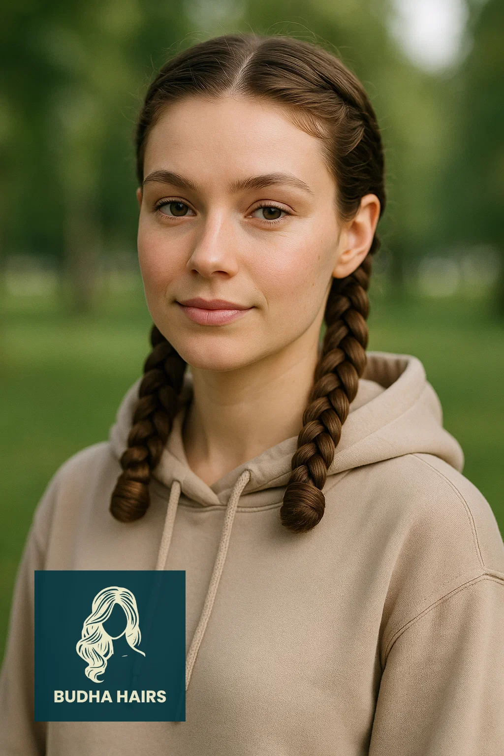 30 Best Hoodie Hairstyles & Easy Hair Hacks for Comfort 27 The Pigtail Braids Tucked Under (The Ultimate Protective Tuck)