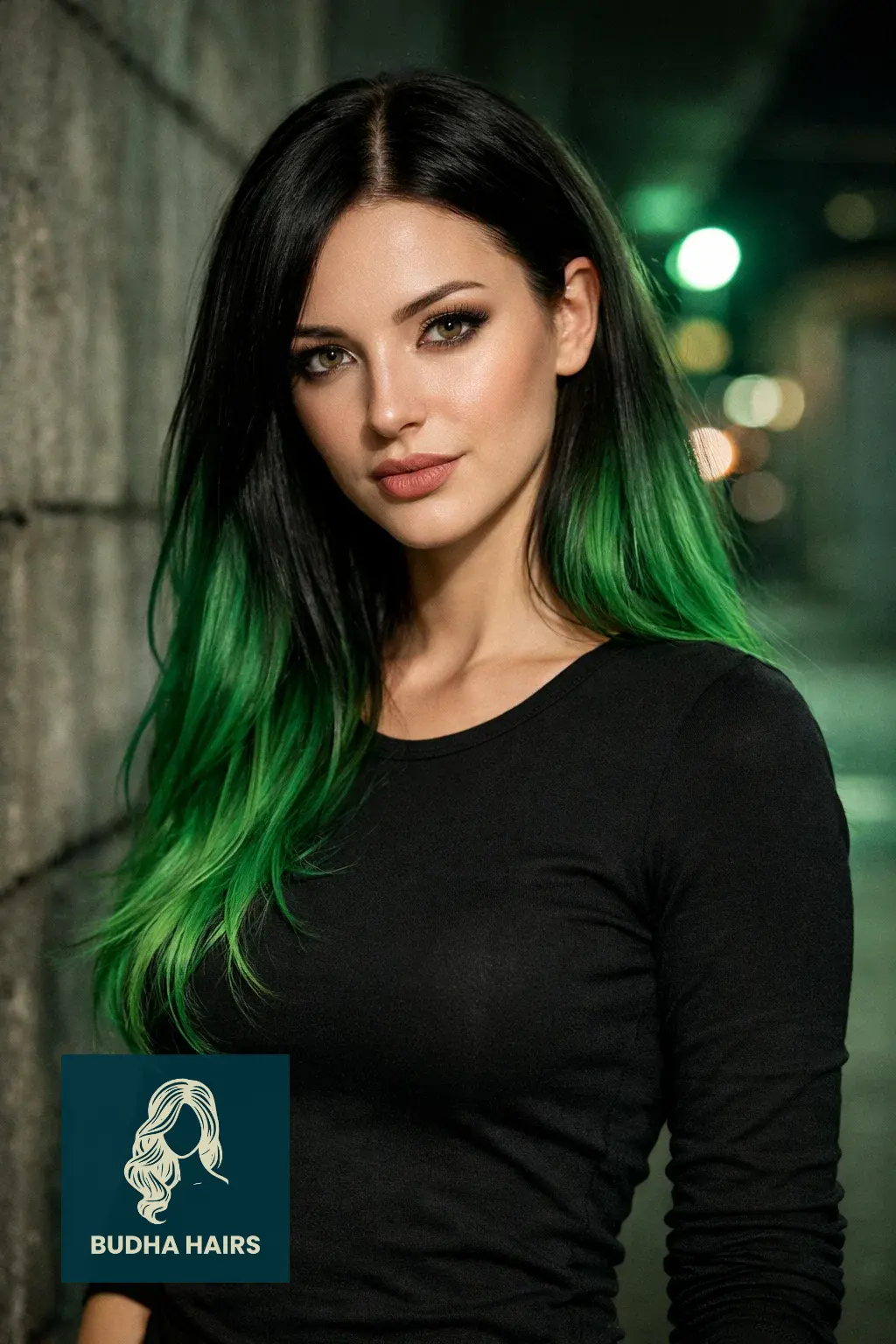 50 Enchanting Witch Hairstyles: Gothic, Modern & Fantasy Looks 34 The "Poison" Green Dip-Dye