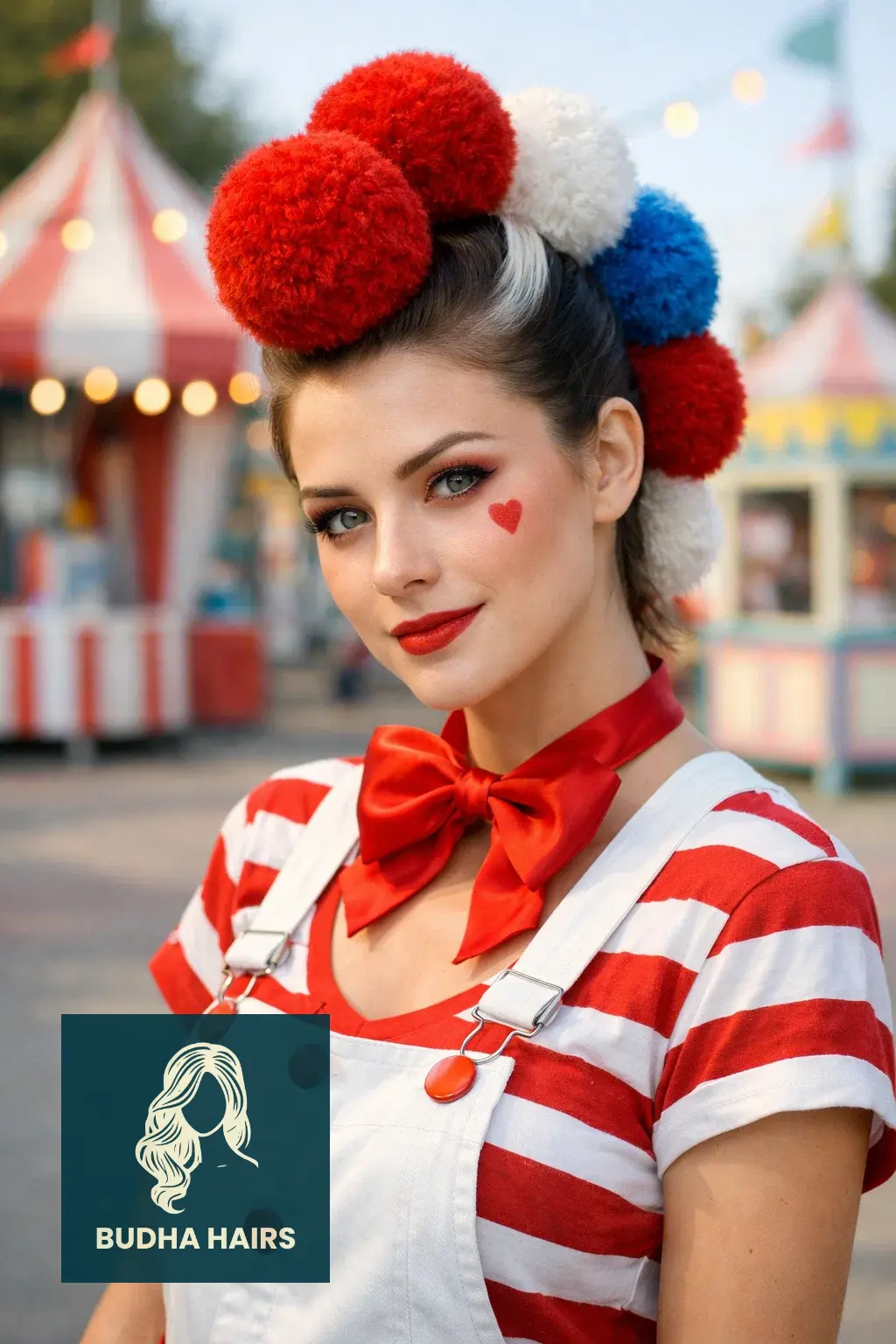 50 Iconic Clown Hairstyles for Women: Cute, Scary & Creative Looks 41 The Pom-Pom Faux Hawk