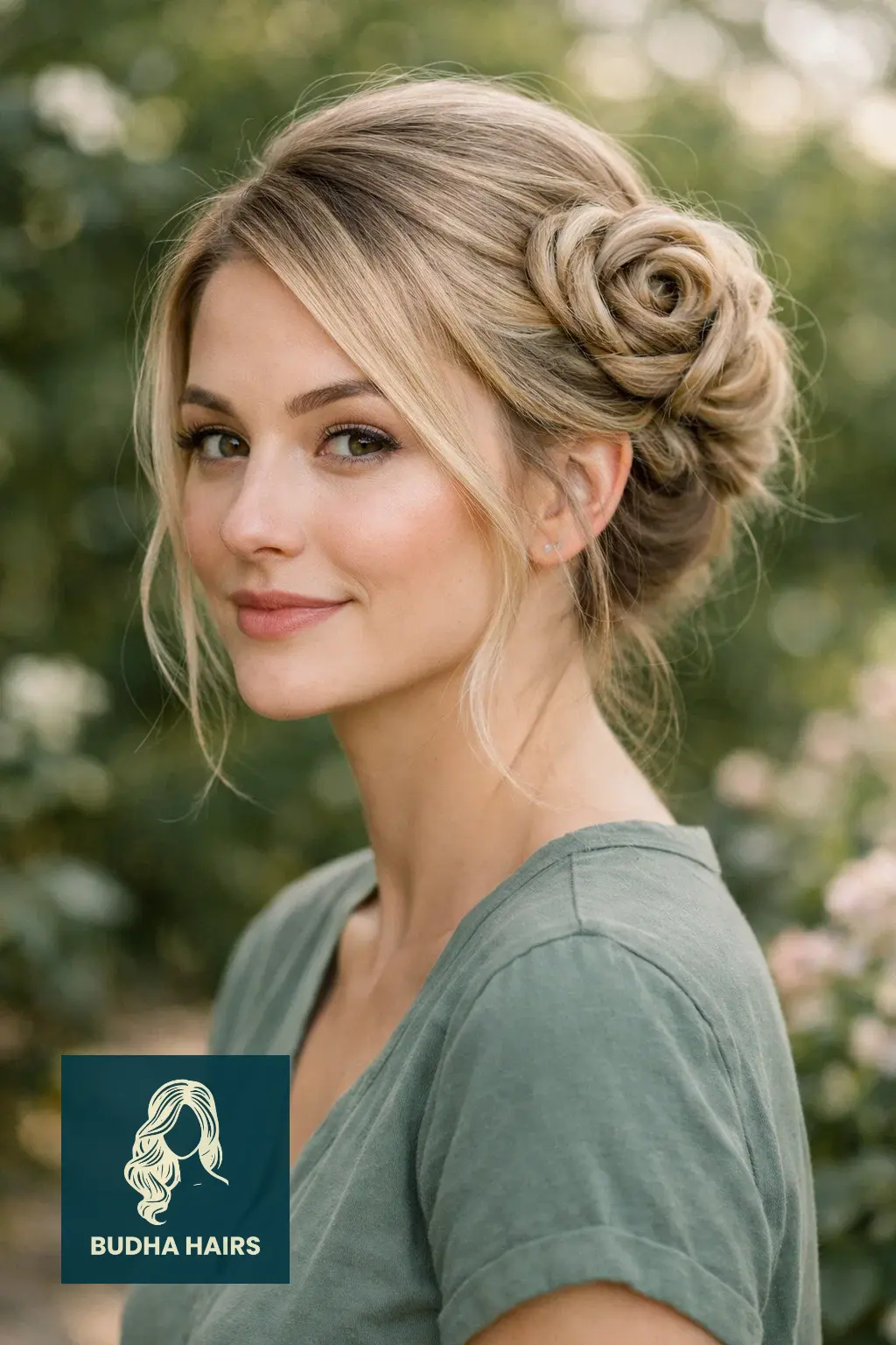 25 Best Updo Hairstyles for Thin Hair: Voluminous & Elegant 17 The "Rose" Bun Updo