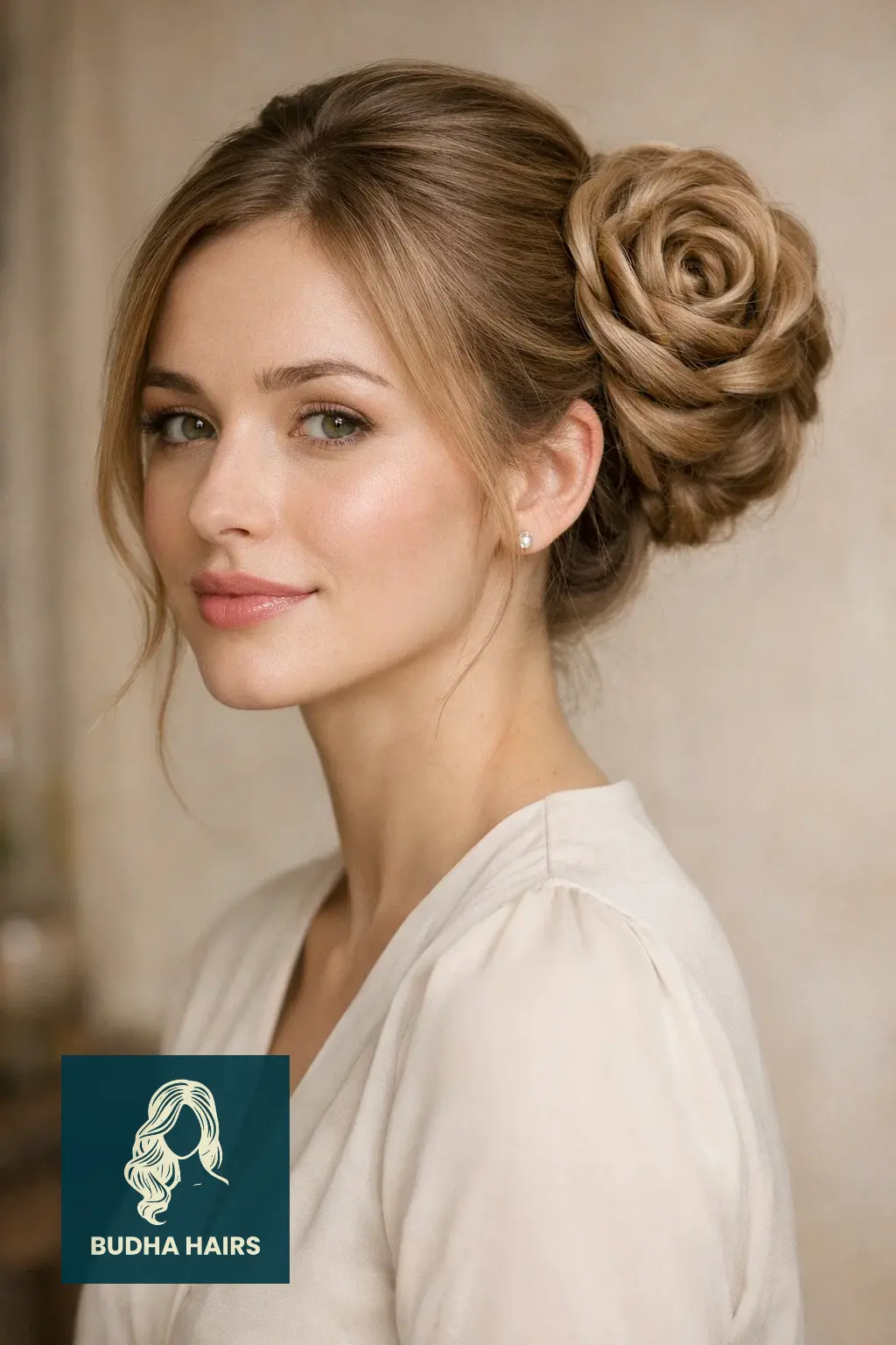 30 Best Formal Hairstyles for Thin Hair for Weddings & Galas 17 The "Rose" Bun with Textured Petals