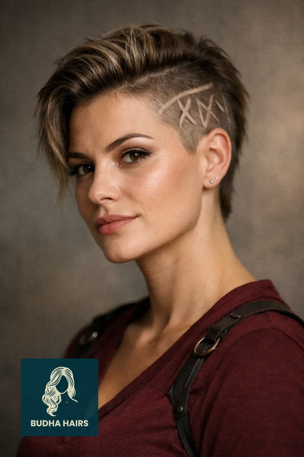 30 Fierce Viking Hairstyles for Women with Short Hair - Braids & Cuts 8 The Runic Shaved Design