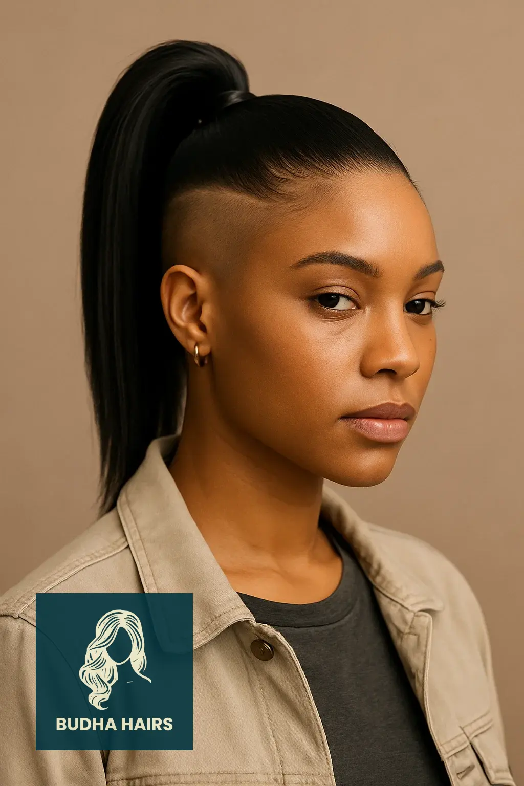 40 Bold Shaved Sides with Ponytail for Black Women Styles 1 The Sleek High Undercut Ponytail