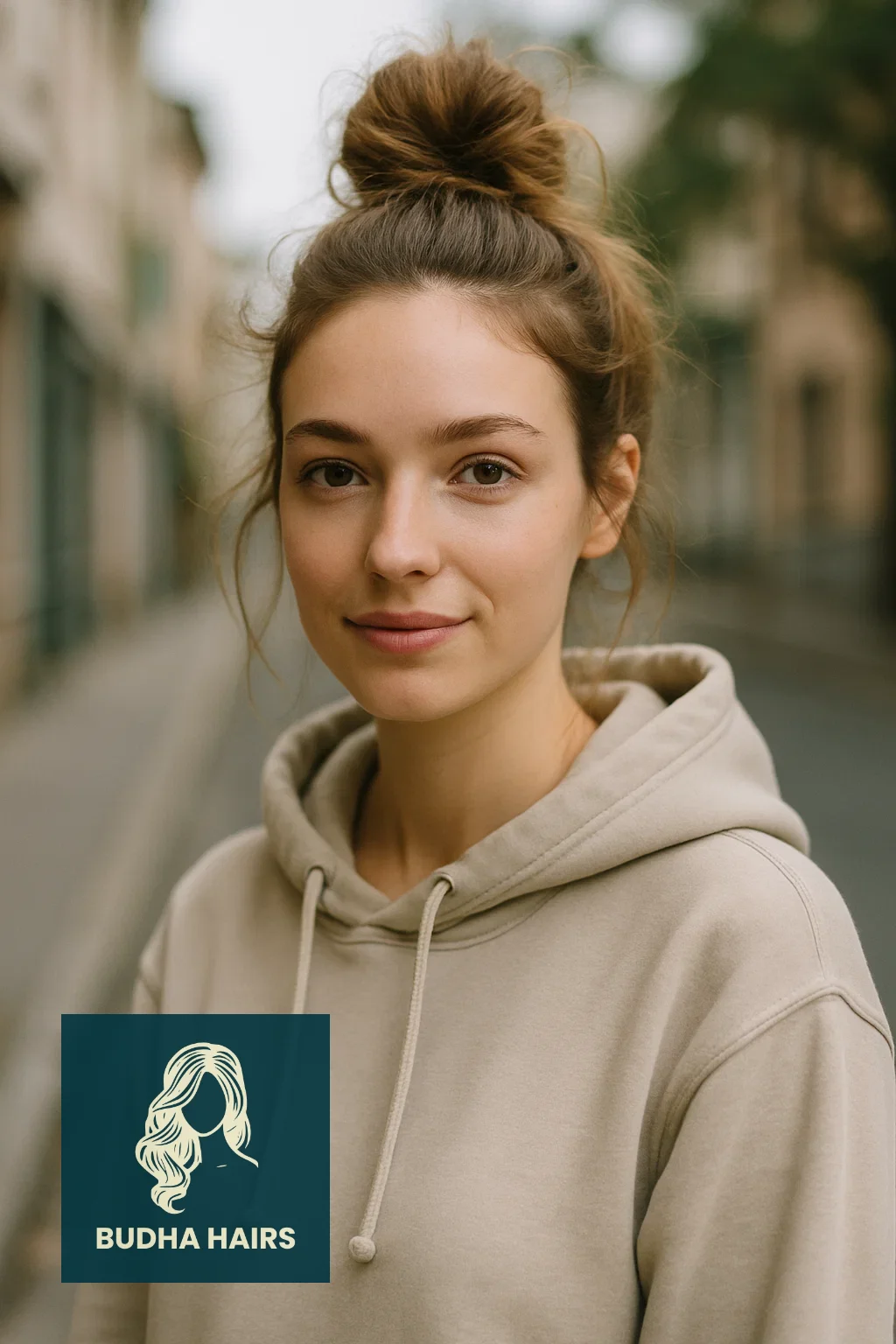 30 Best Hoodie Hairstyles & Easy Hair Hacks for Comfort 1 The Super-High Messy Bun (The Anti-Friction Updo)