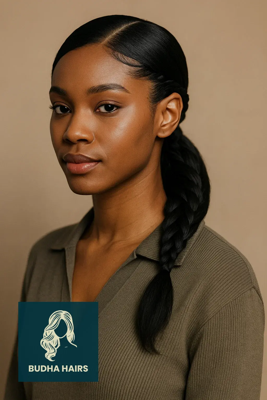 40 Bold Shaved Sides with Ponytail for Black Women Styles 27 The Symmetrical Side-Twist Ponytail