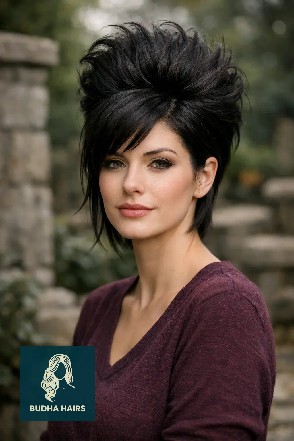 30 Fierce Viking Hairstyles for Women with Short Hair - Braids & Cuts 23 The Teased "Raven" Crown