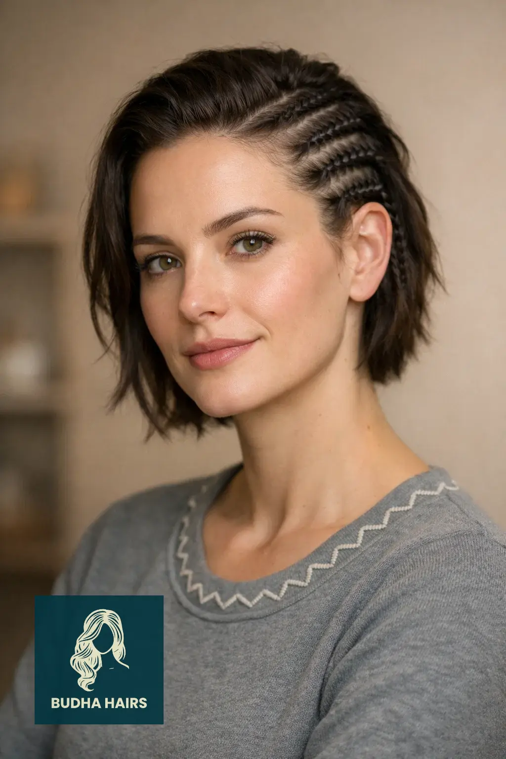 30 Fierce Viking Hairstyles for Women with Short Hair - Braids & Cuts 6 The Temple Cornrows
