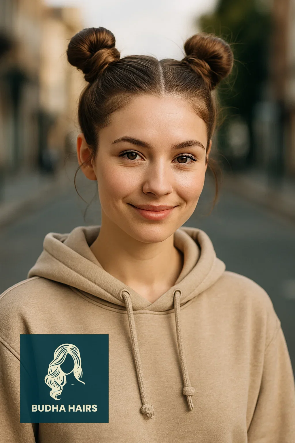 30 Best Hoodie Hairstyles & Easy Hair Hacks for Comfort 17 The Twin High Buns The Playful Antenna