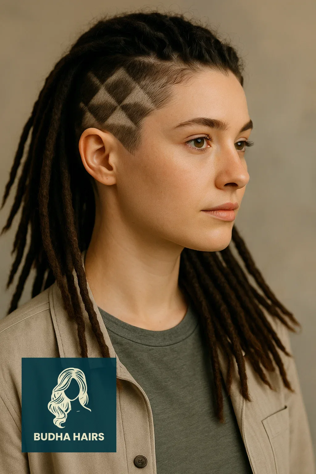 40 Edgy & Elegant Locs with Undercut Women Styles 20 The Undercut Checkerboard Pattern