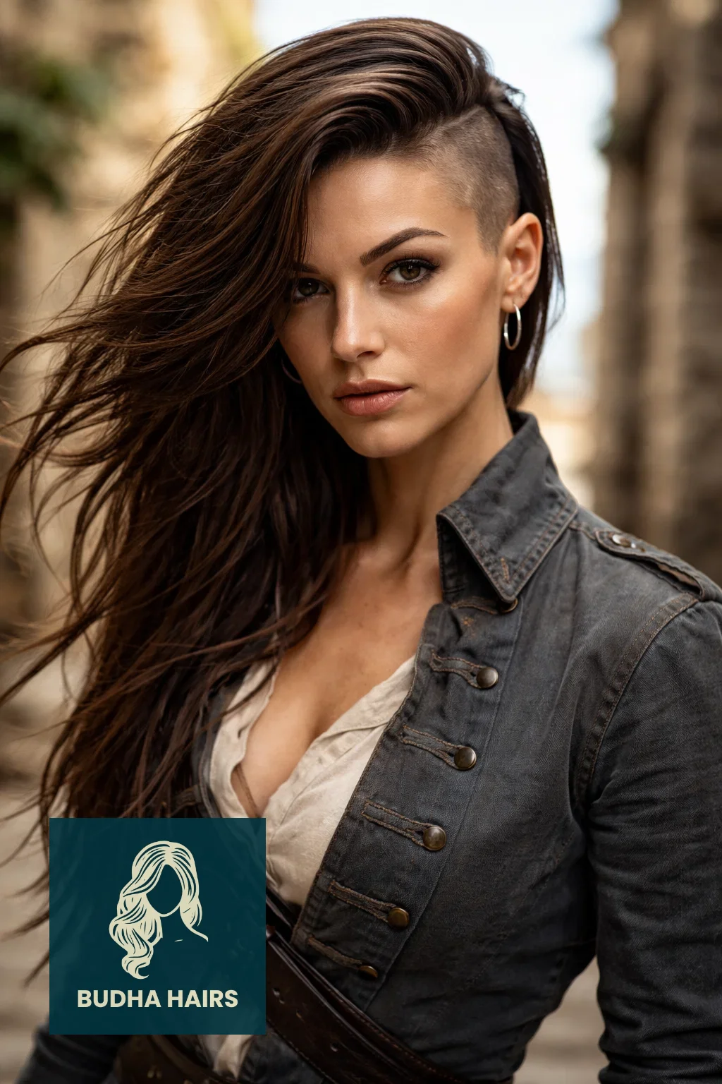 50 Pirate Hairstyles for Women - Rugged & Romantic Looks 18 The Undercut Side-Sweep