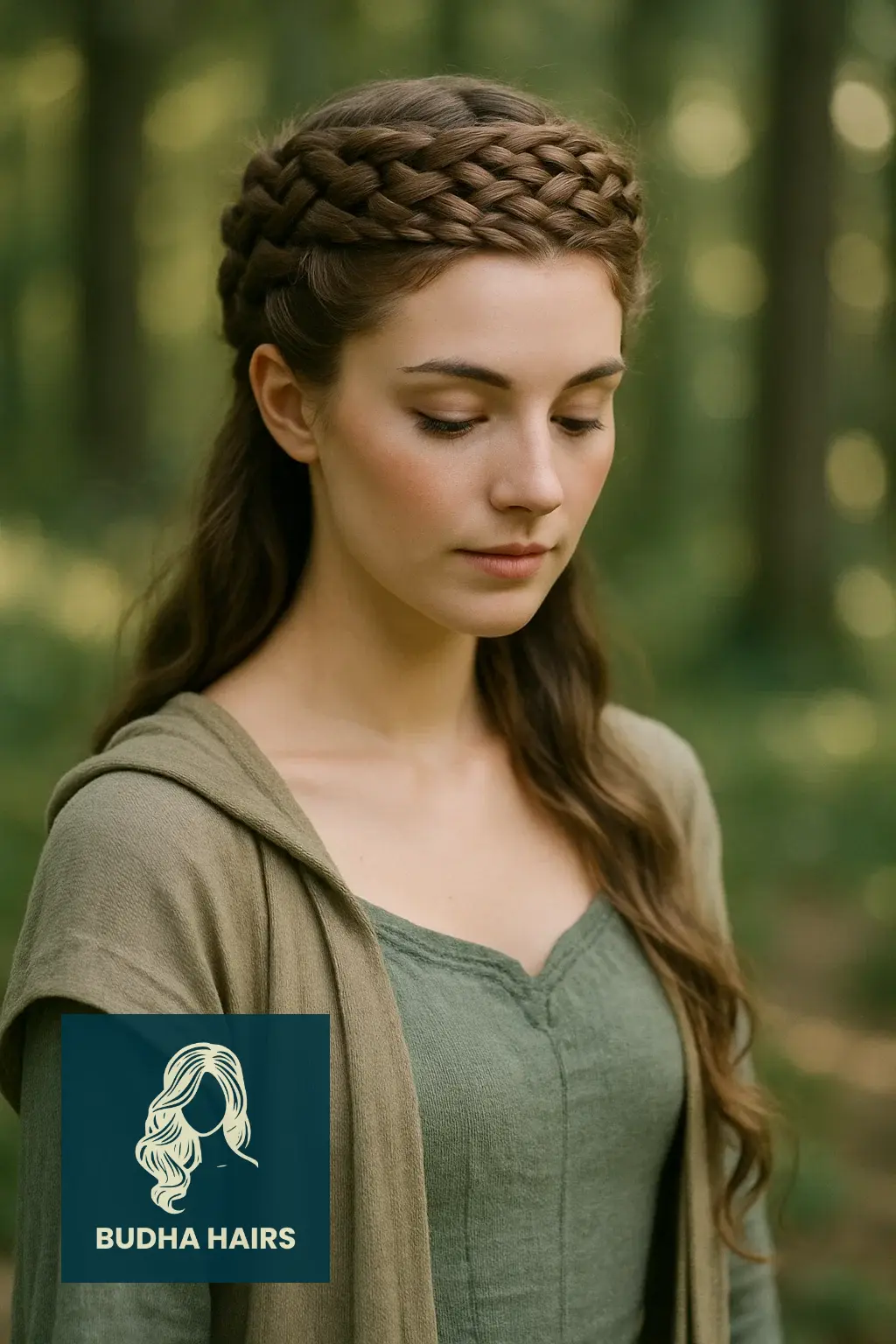 30 Ethereal Elf Hairstyles for a Fantasy Look 21 The Woven Basket Weave Crown