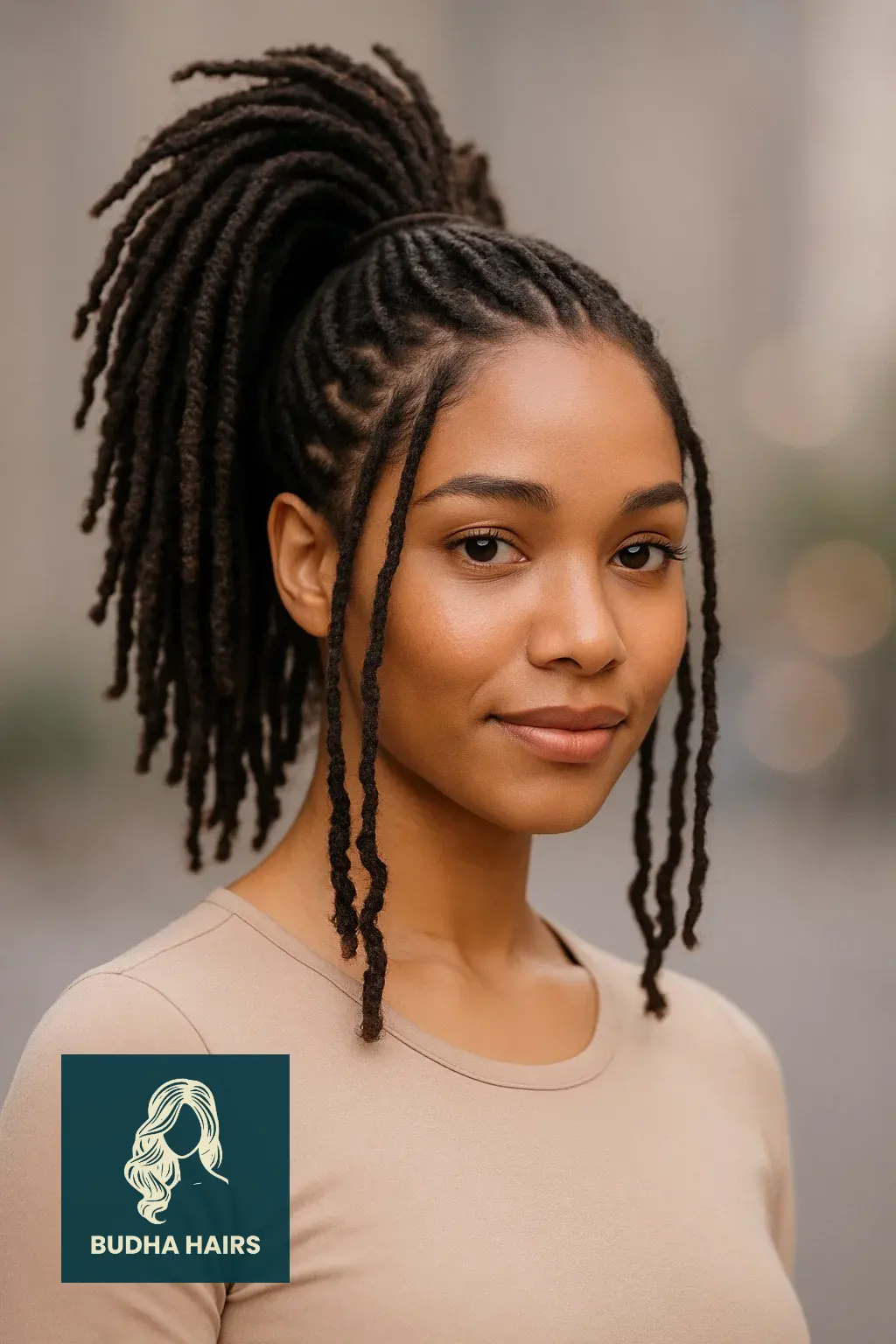 20 Chic & Stylish Thin Locs Hairstyles for Every Woman 6 Thin Locs Ponytail With Volume