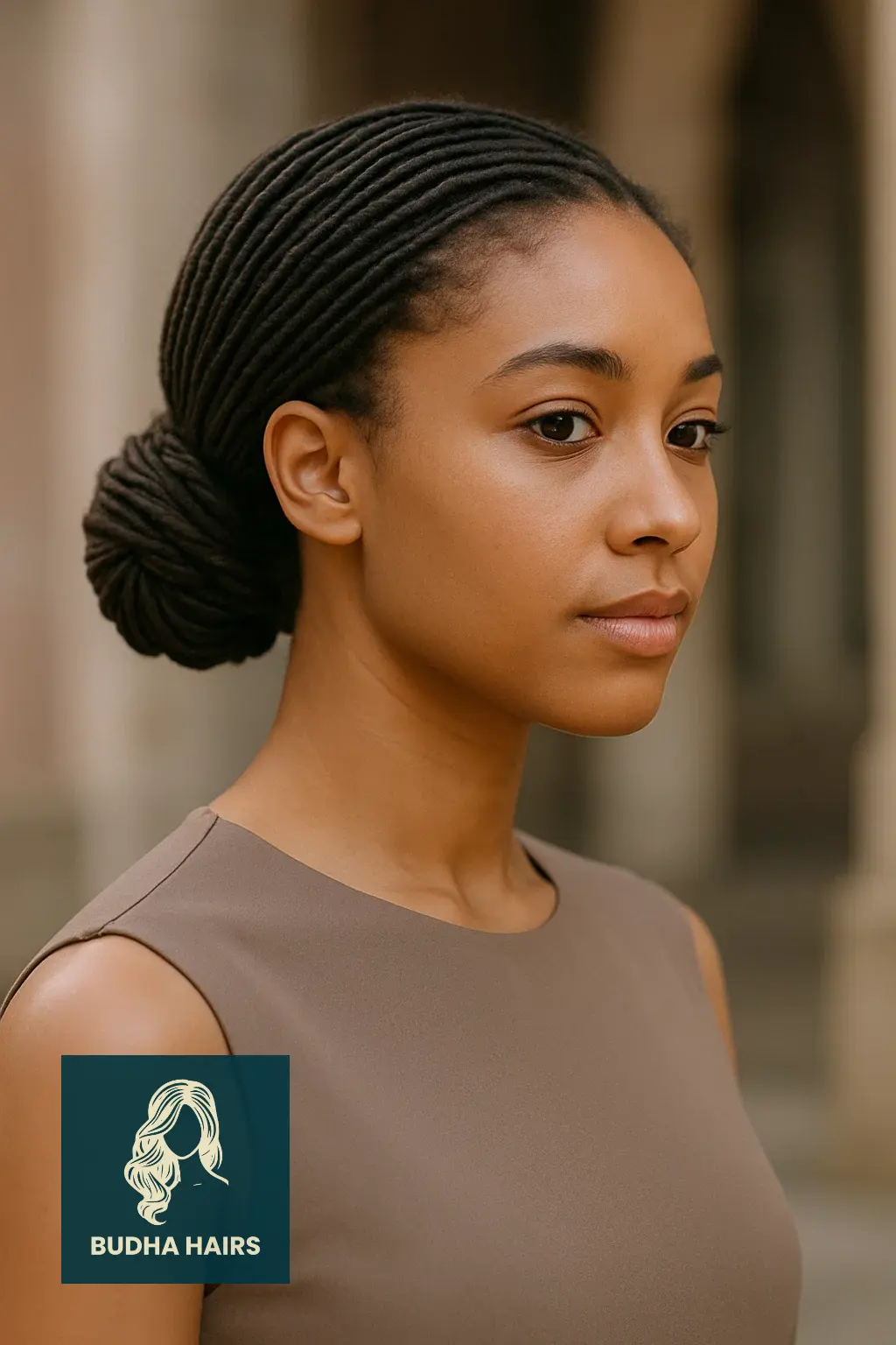 20 Chic & Stylish Thin Locs Hairstyles for Every Woman 10 Thin Locs Wrapped in a Low Bun