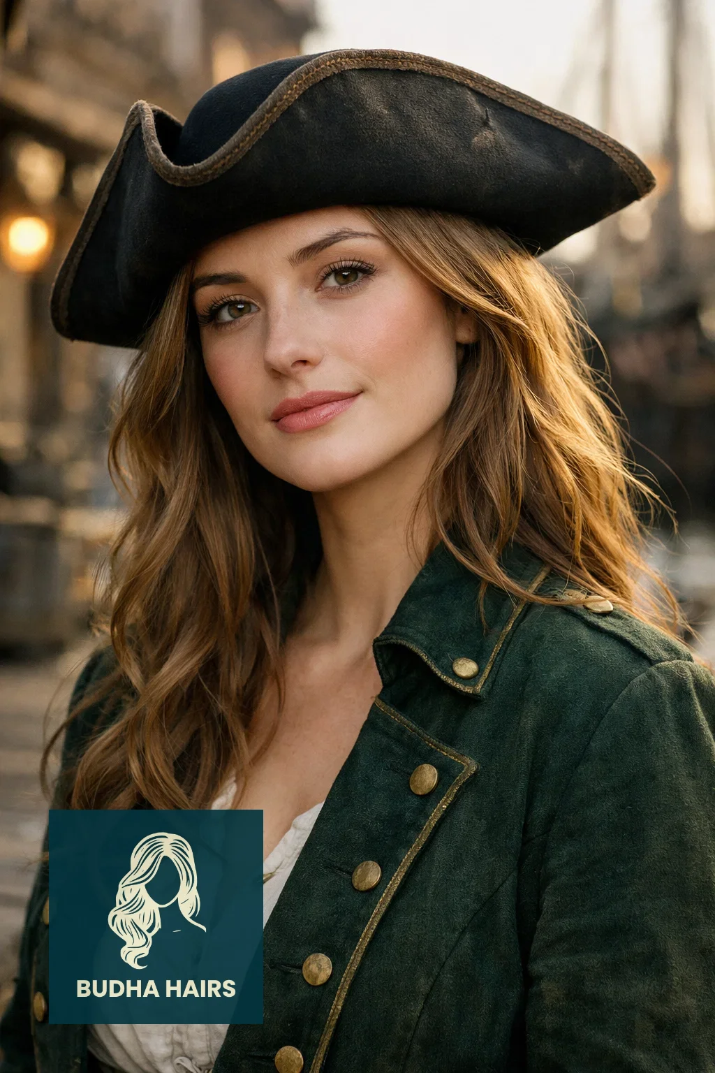 50 Pirate Hairstyles for Women - Rugged & Romantic Looks 5 Tricorne Hat Hair Down