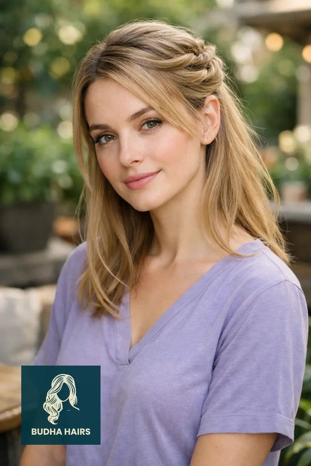 30 Simple yet Volumizing Hairstyles for Thin Hair 19 Twisted Half-Updo