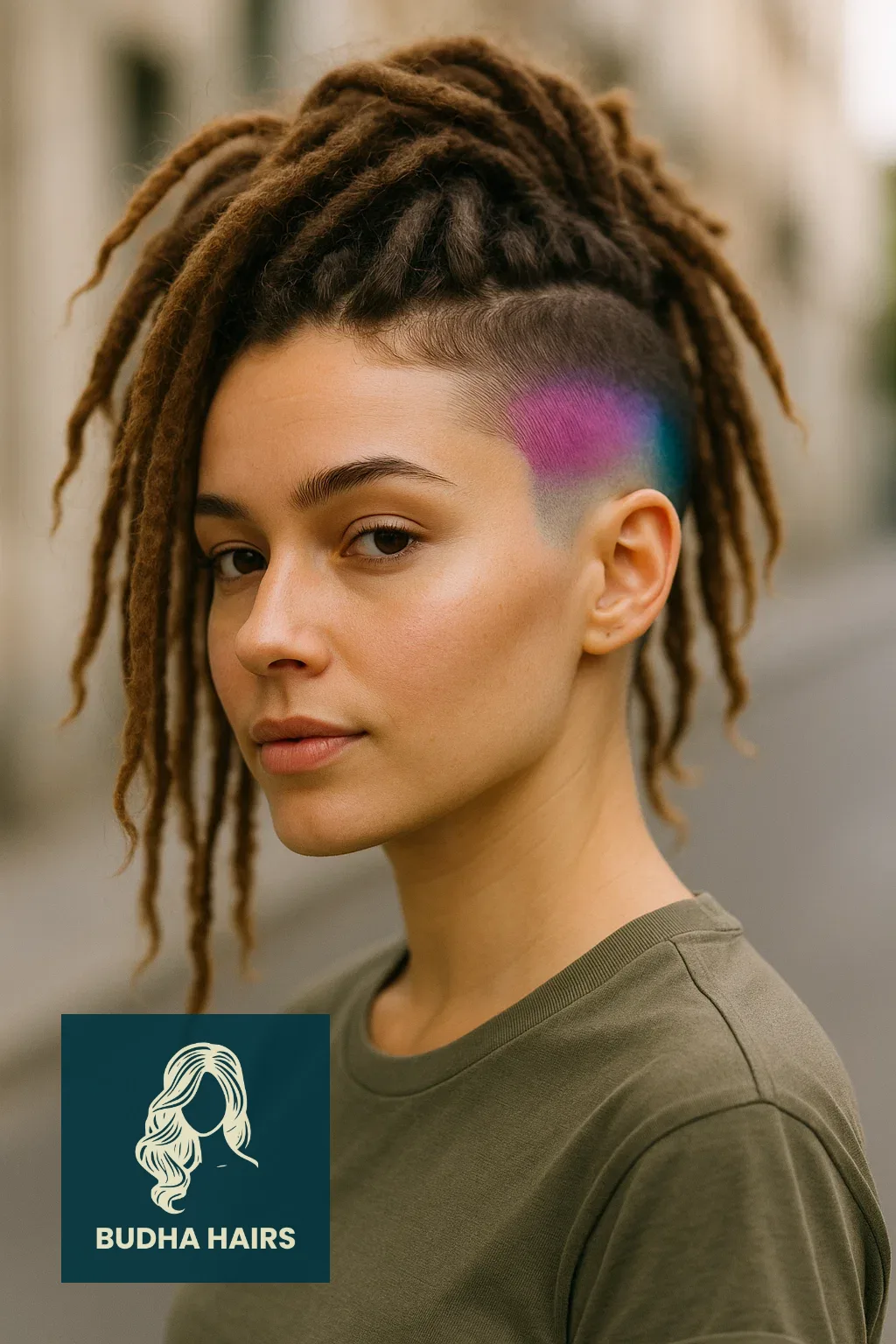 40 Edgy & Elegant Locs with Undercut Women Styles 18 Undercut with Color Fade