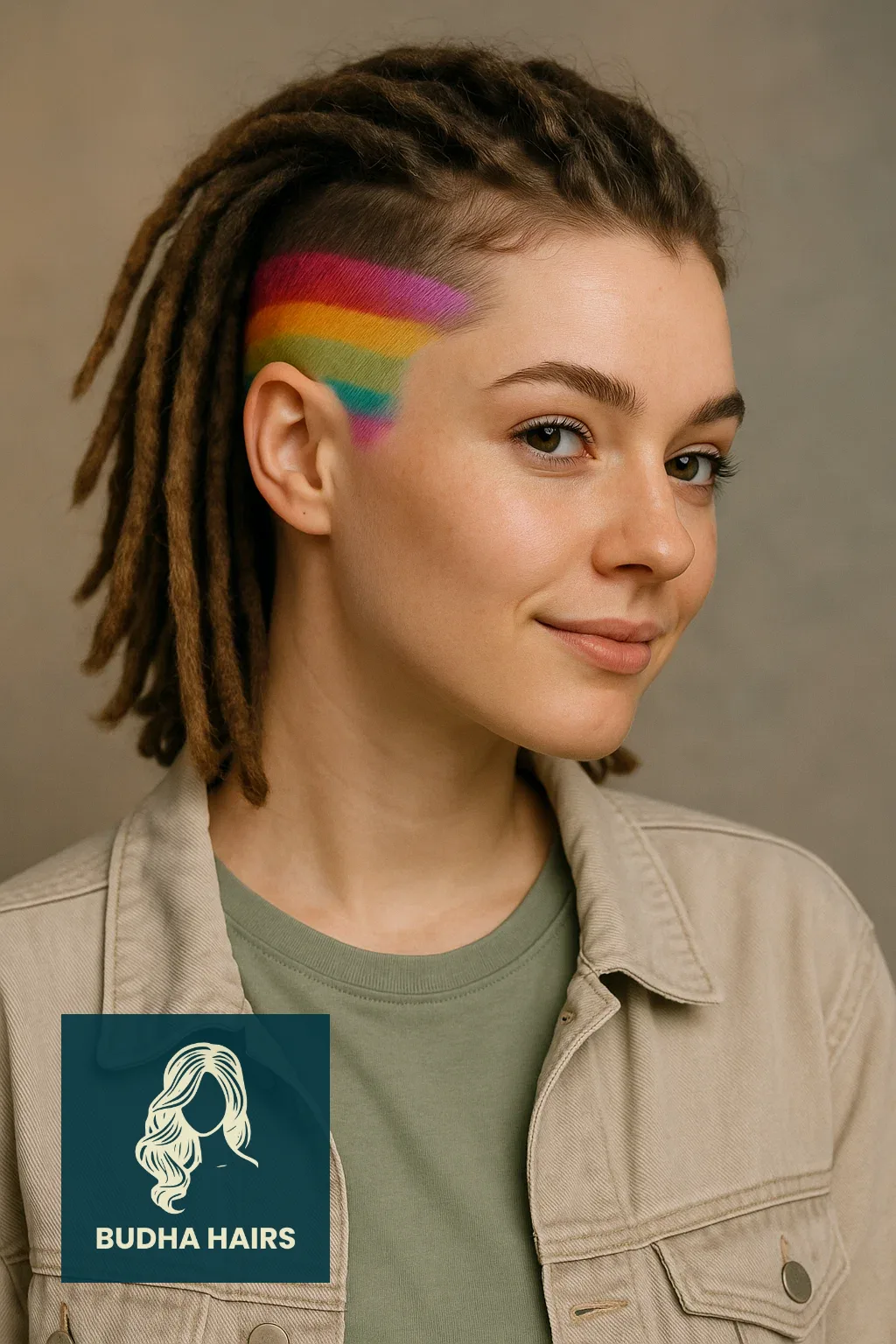 40 Edgy & Elegant Locs with Undercut Women Styles 32 Undercut with Rainbow Color Block