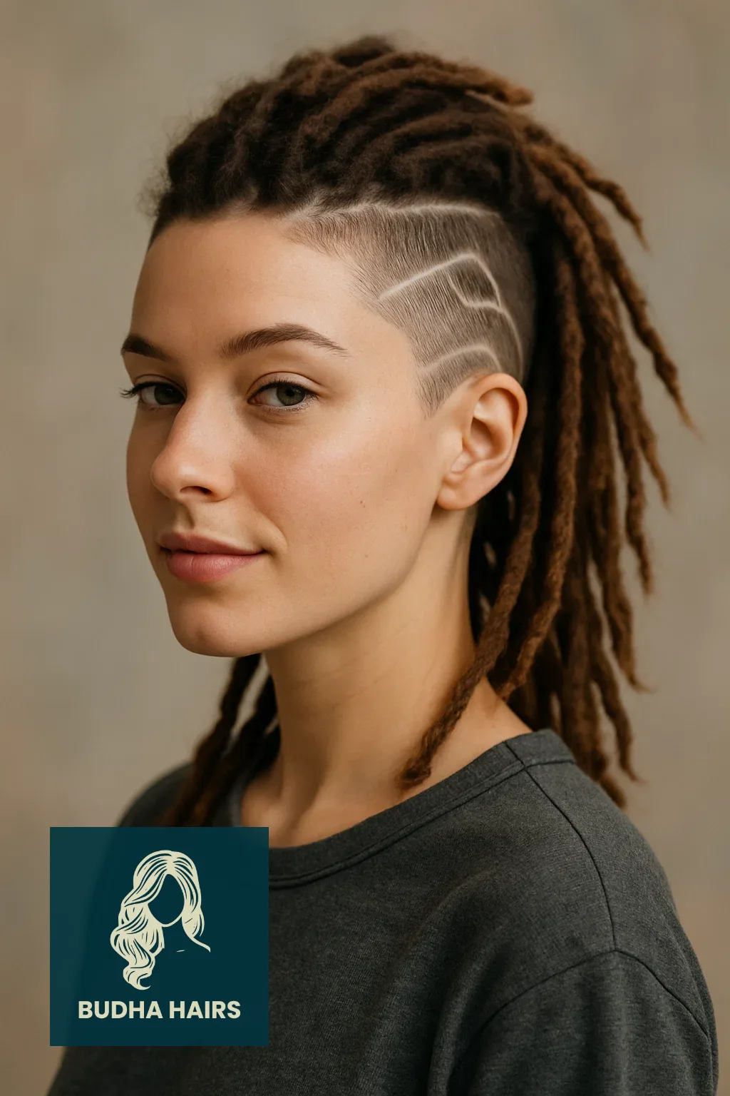 40 Edgy & Elegant Locs with Undercut Women Styles 21 Undercut with Subtle Hair Tattoos