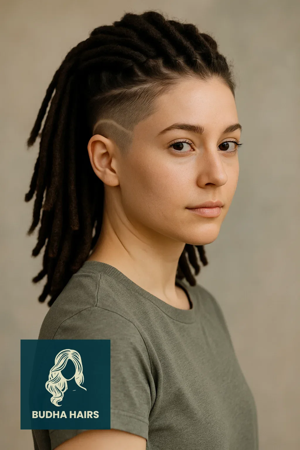 40 Edgy & Elegant Locs with Undercut Women Styles 12 V-Shaped Undercut with Locs