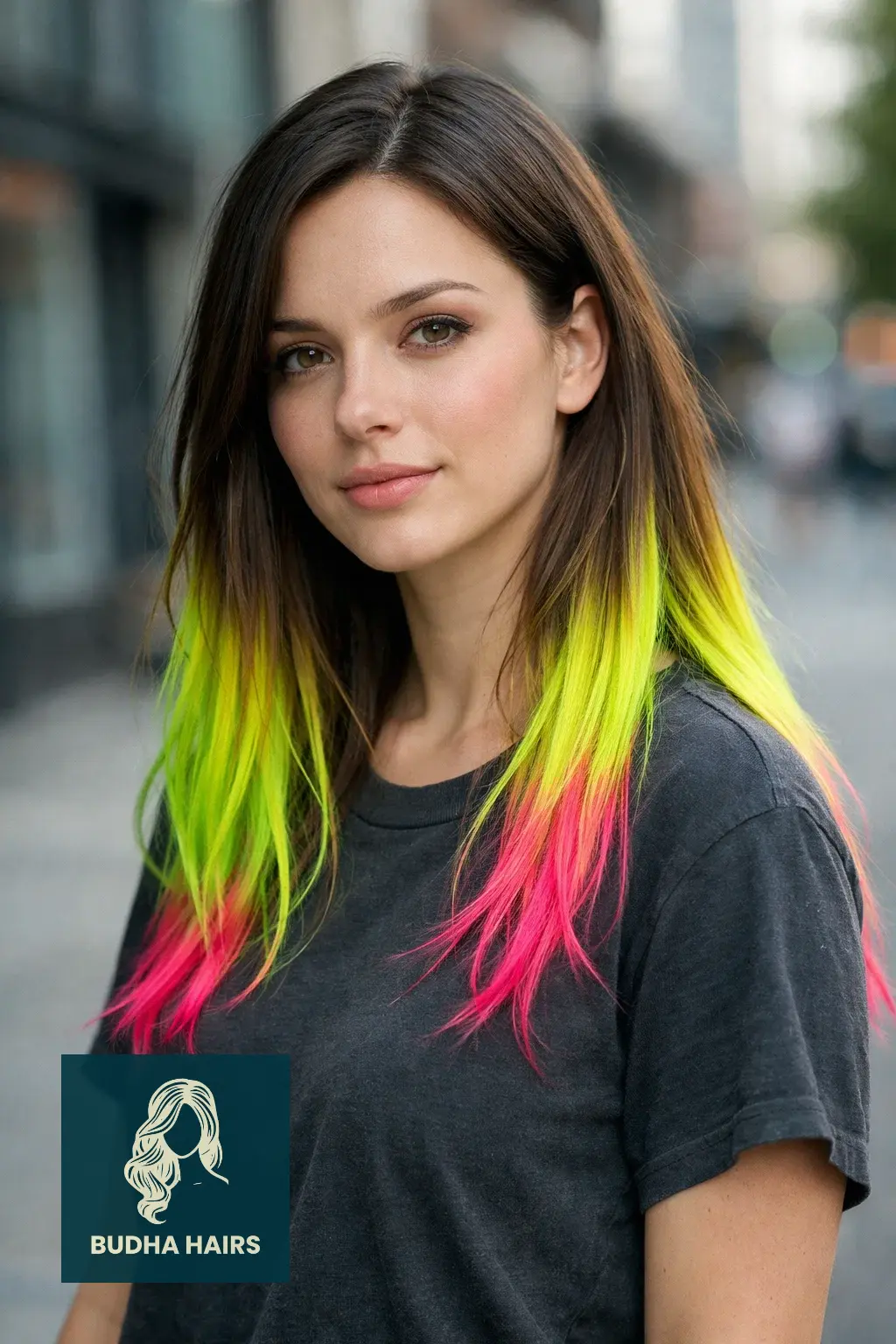 25 Medusa Hairstyles: Creative, Scary & Mythological Looks 12 Venomous Neon Dip-Dye