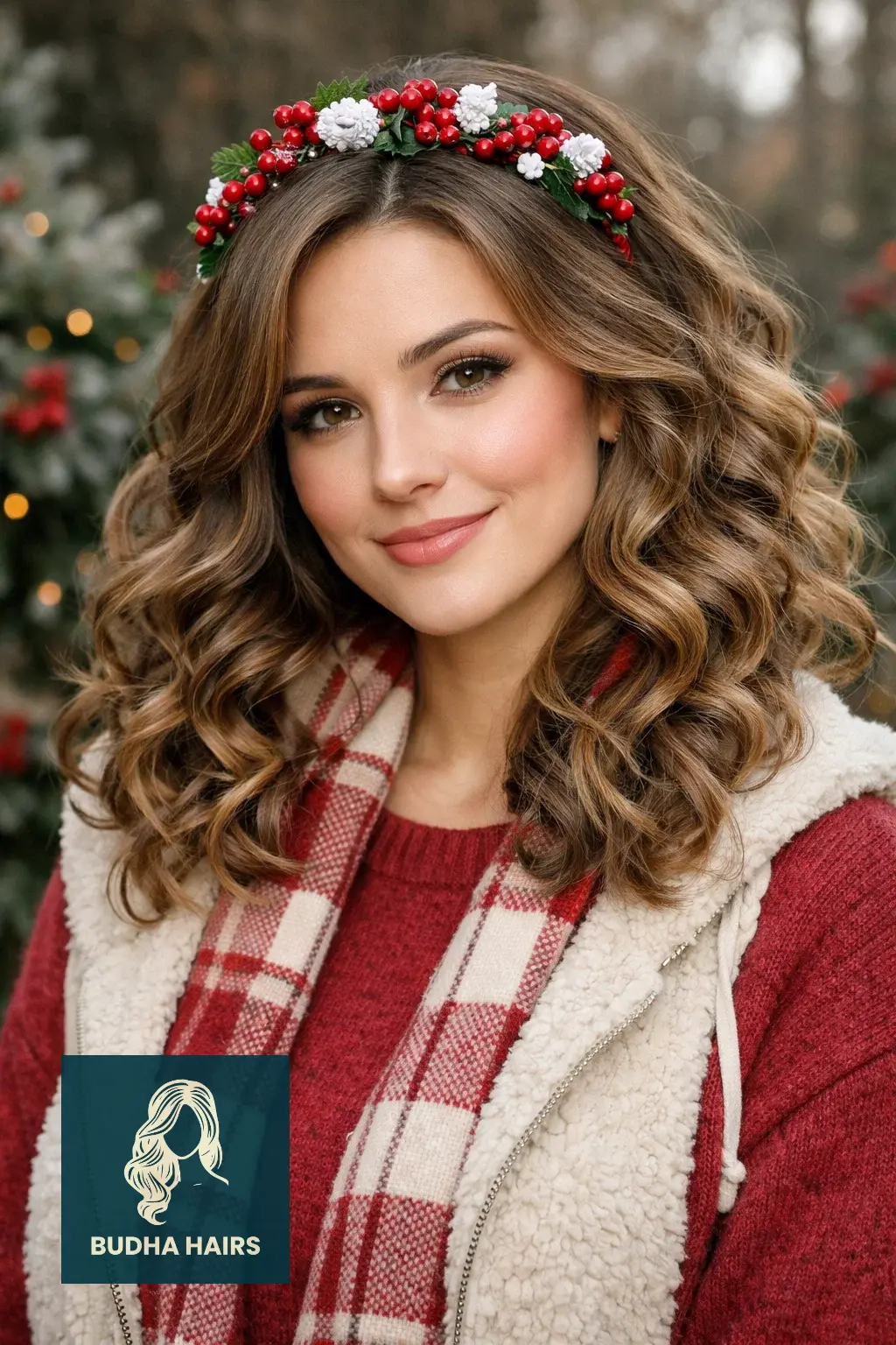 30 Best Christmas Party Hairstyles for a Festive & Glamorous Look 30 Voluminous Curls with Headband