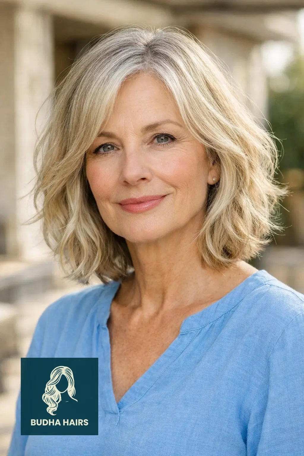 30 Flattering Bobs for Thin Hair for Older Women: Volume & Style 30 Wavy "Collarbone" Bob (The Lob)