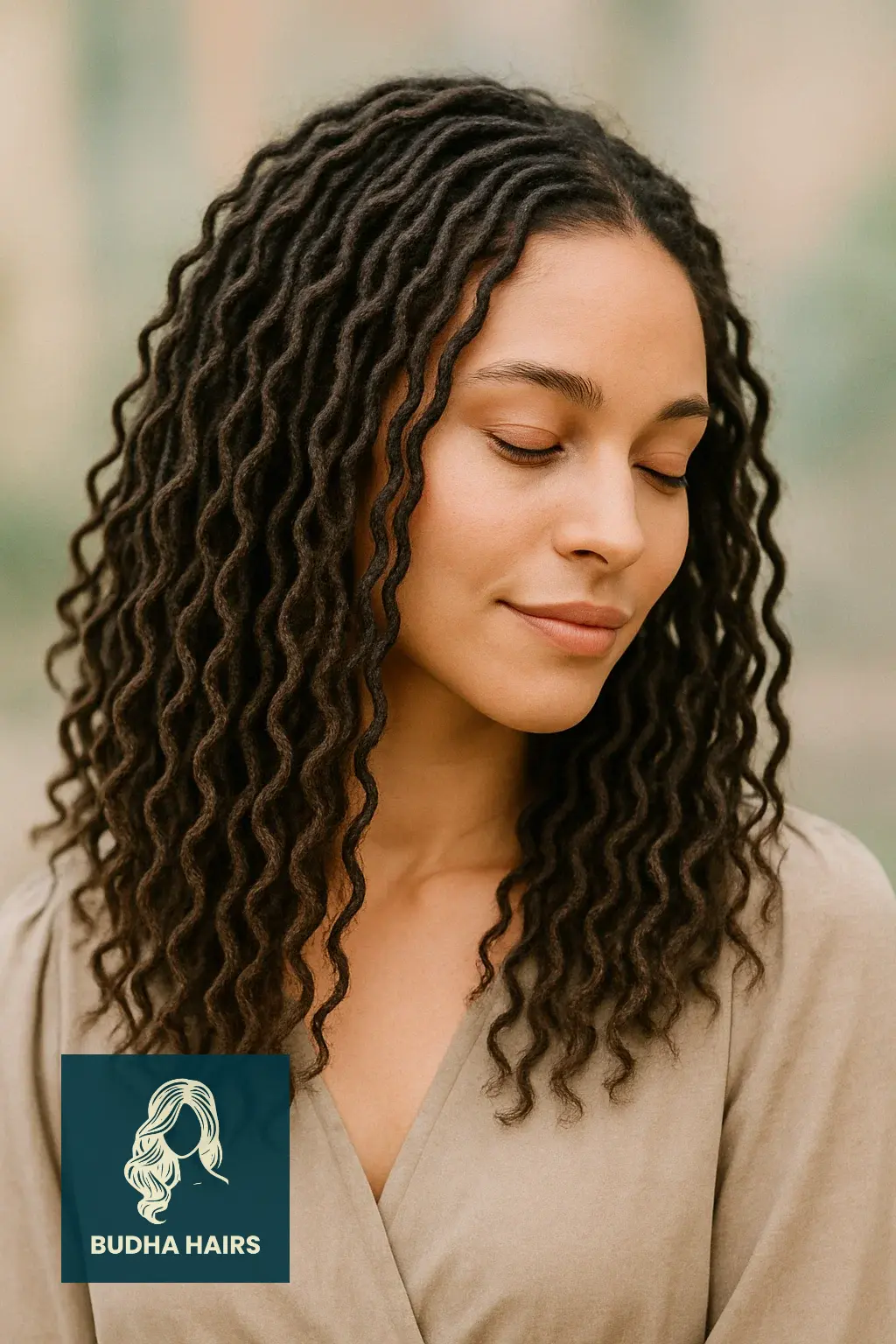 20 Chic & Stylish Thin Locs Hairstyles for Every Woman 9 Wavy Textured Thin Locs Style