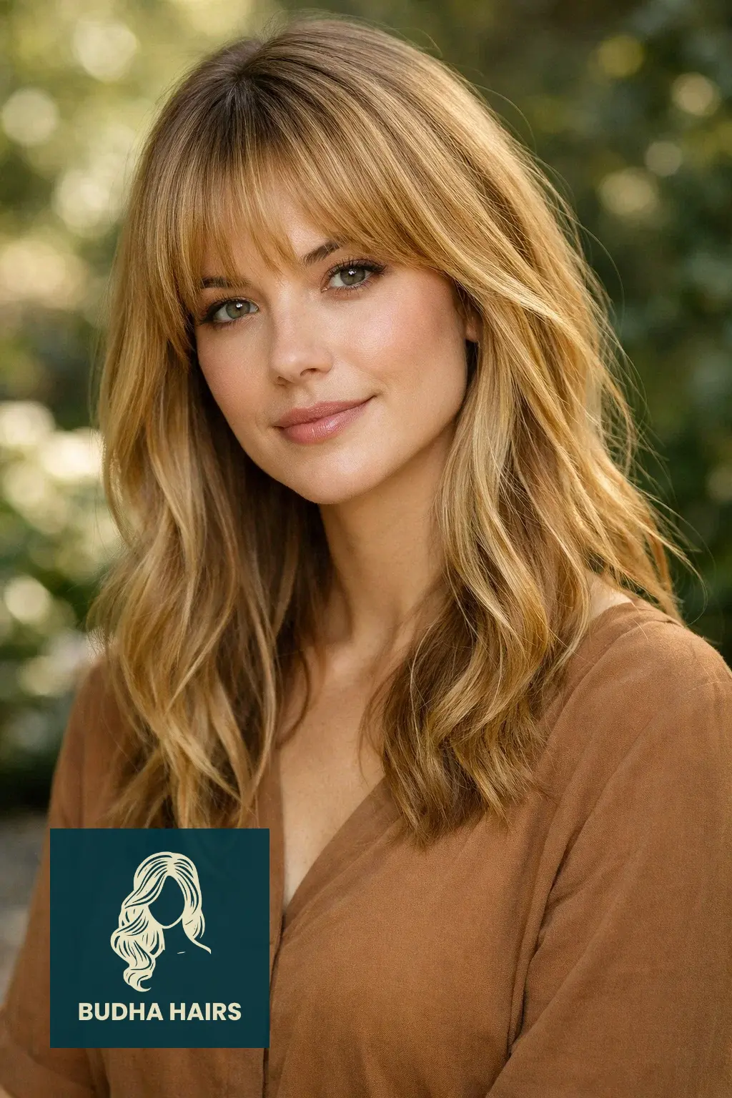 35 Golden Blonde Balayage Looks for a Radiant Shine 21 Wispy Bangs with Honey Overlays