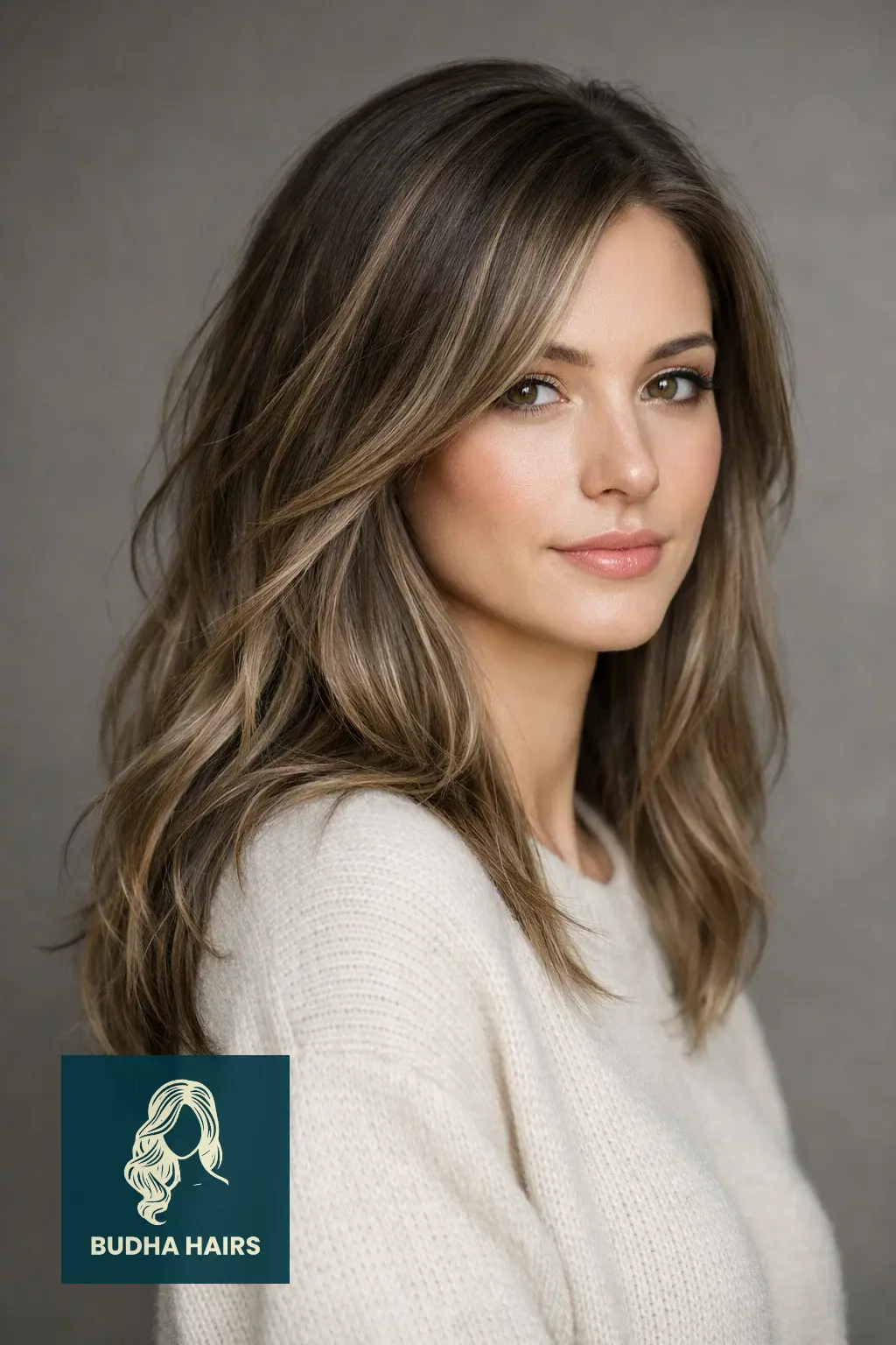 25 Must-Try Honey Blonde Balayage on Dark Hair Styles 6 Ashy Honey "Mushroom" Balayage