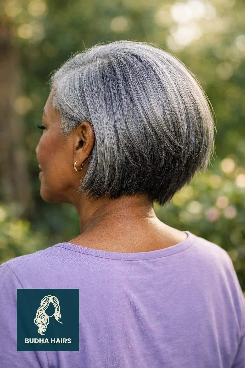 30 Stunning Hairstyles for Older Black Women with Gray Hair You’ll Love 16 Asymmetrical Bob with Deep Side Part