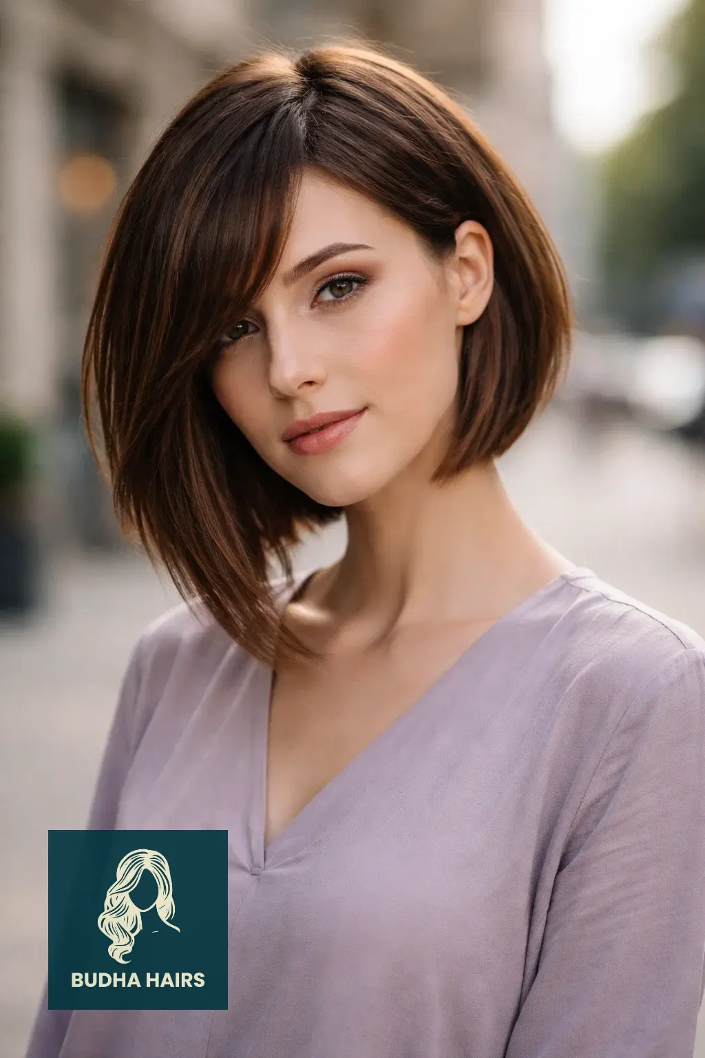 35 Best Bob Hairstyles with Bangs to Try Now 9 Asymmetrical Bob with Side Fringe