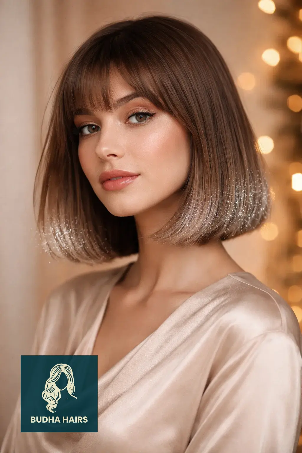 30 New Year’s Hairstyles for Short Hair Worth Trying 26 Blunt Bob with Glittered Ends