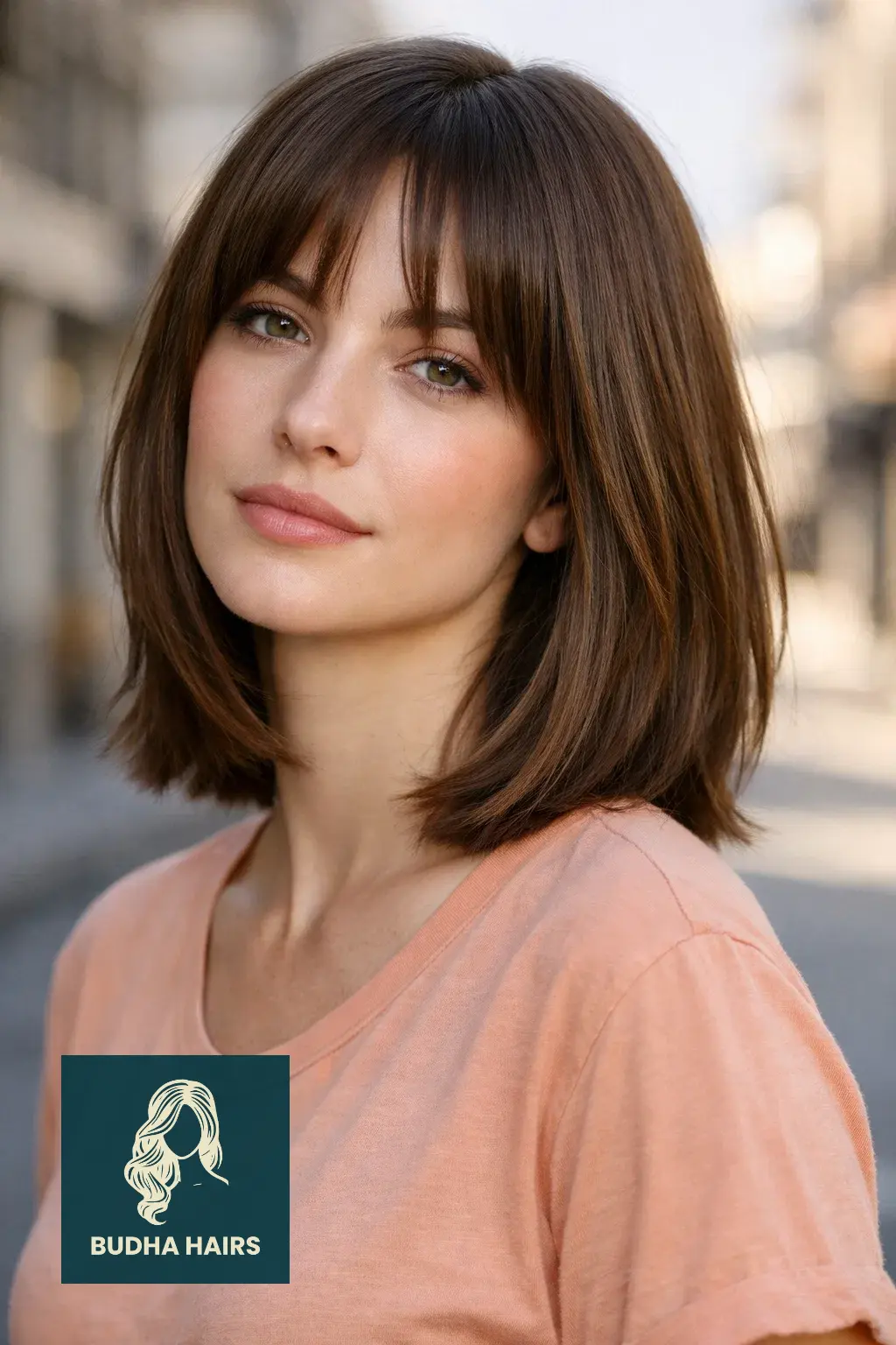 30 Face Framing Layers with Bangs That Add Soft Texture 29 Blunt Cut with Internal Layers and Curtain Bangs
