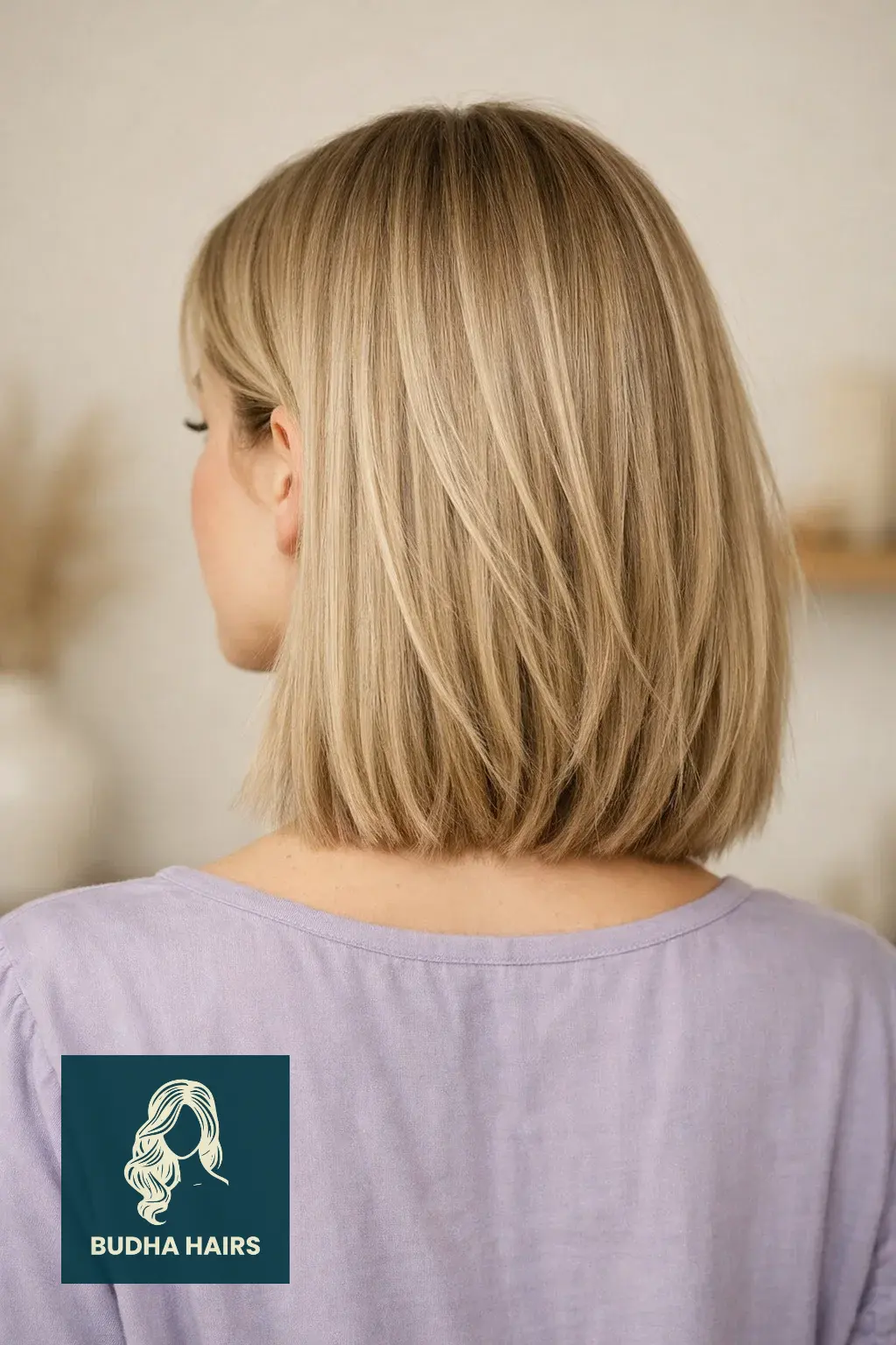 30 Cute Lob Hairstyles for Thin Hair 19 Blunt Lob with "Ghost Layers"