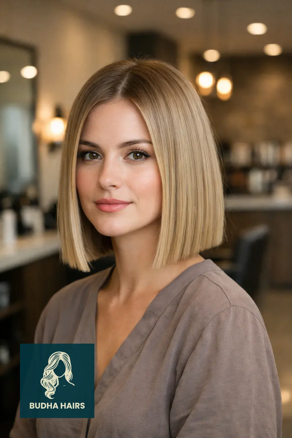 30 Cute Lob Hairstyles for Thin Hair 1 Blunt Lob with a Sharp Perimeter