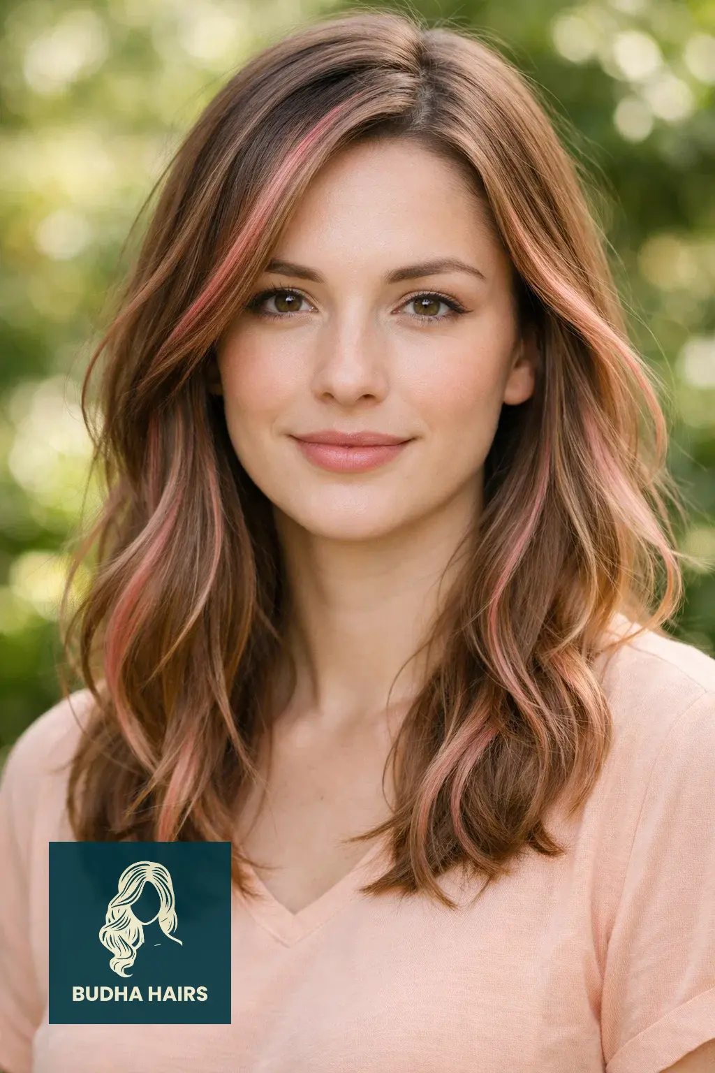 30 Best Pink Highlights in Brown Hair: Top Ideas for 2026 28 Blush Pink "Sun-Trail" Highlights