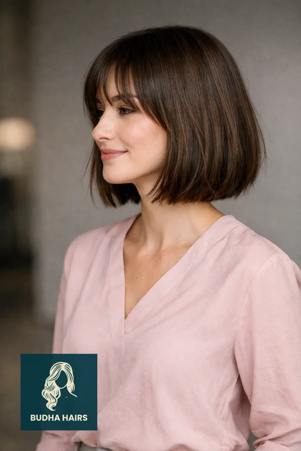 30 Best Bob Hairstyles for Round Face: Slimming Ideas 2026 7 Bob with Long, Wispy Curtain Bangs