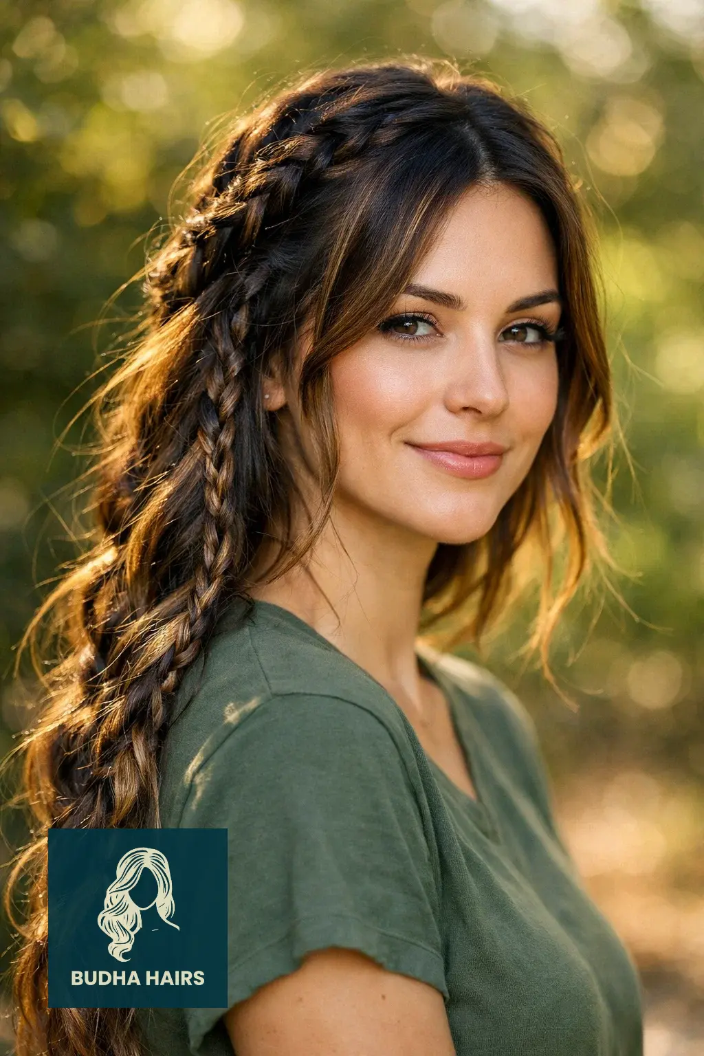 25 Must-Try Honey Blonde Balayage on Dark Hair Styles 22 Bohemian Braided Balayage