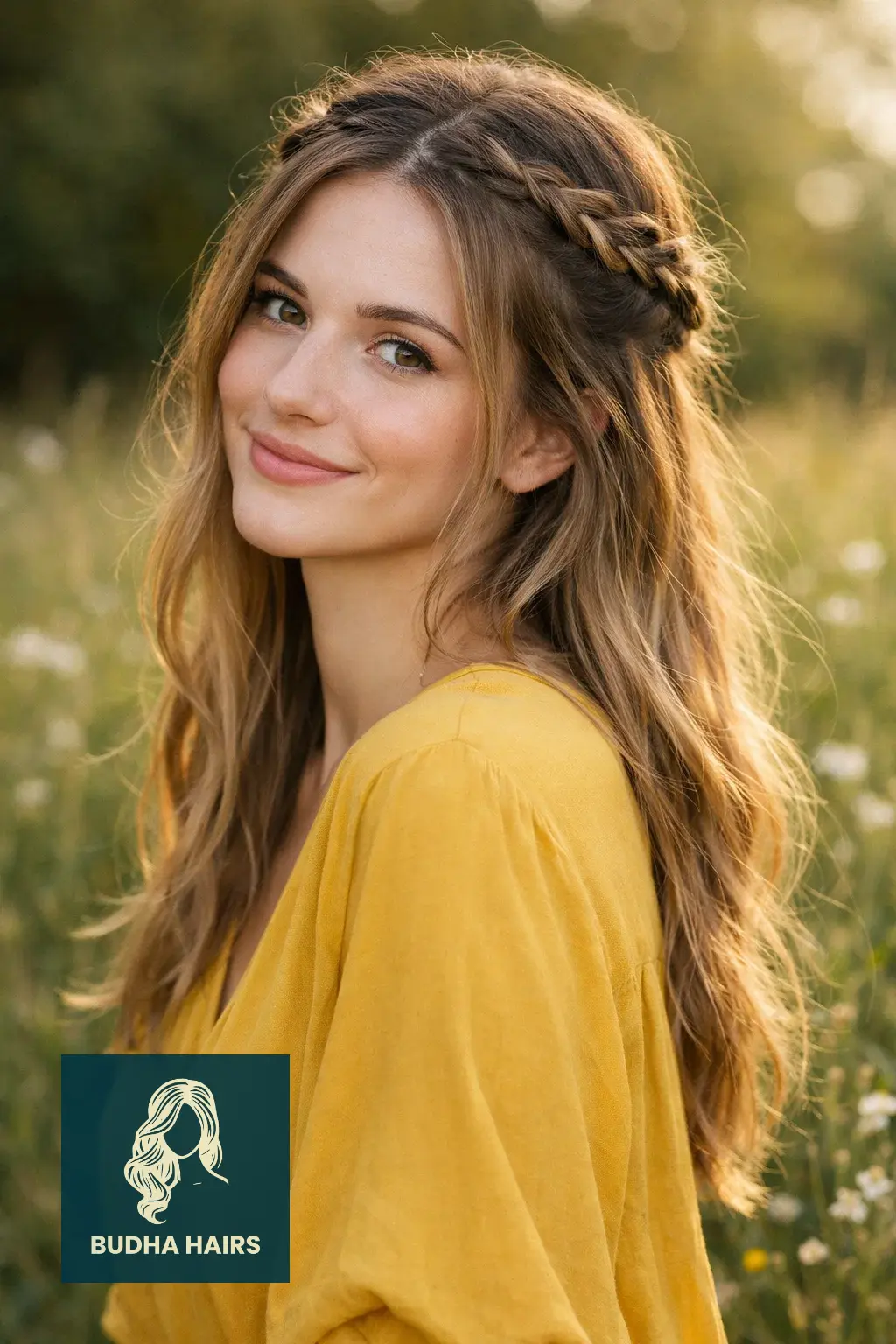 30 Elegant Hairstyles for Long Hair: Stunning Trends for 2026 18 Boho Half-Up with Braided Crown