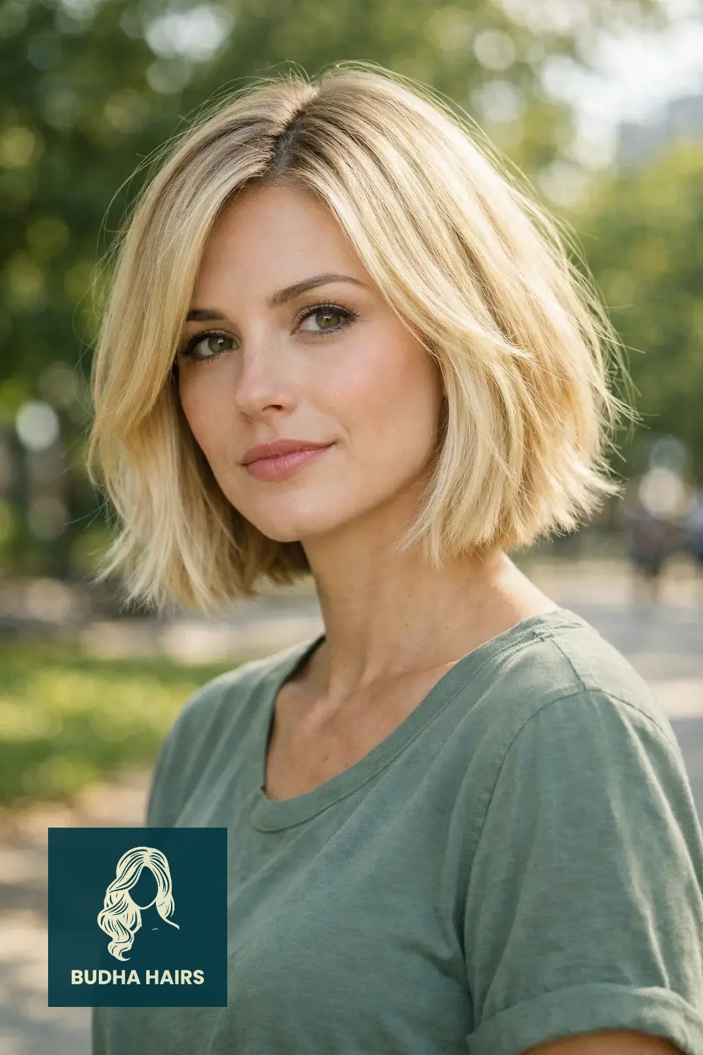 30 Blonde Bob Hairstyles That Look Fresh and Stylish 6 Buttercream Blonde Bob with Textured Ends