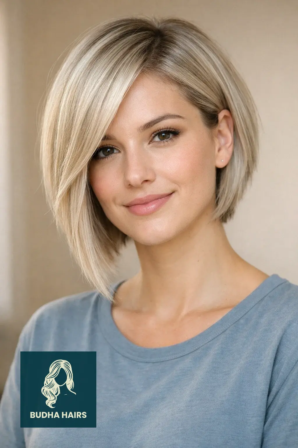 30 Blonde Bob Hairstyles That Look Fresh and Stylish 21 Champagne-Ice Asymmetrical Bob
