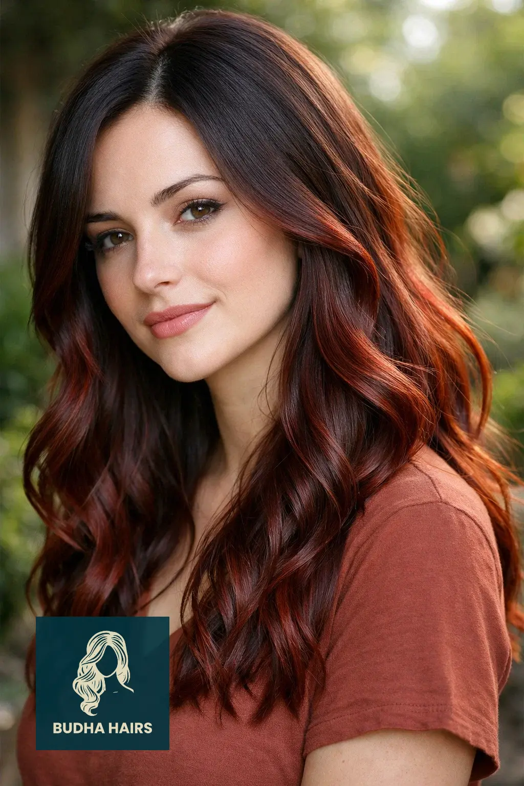 30 Best Cherry Cola Balayage Ideas for a Bold Look 2026 18 Cherry-Auburn with a Cola Shadow Root