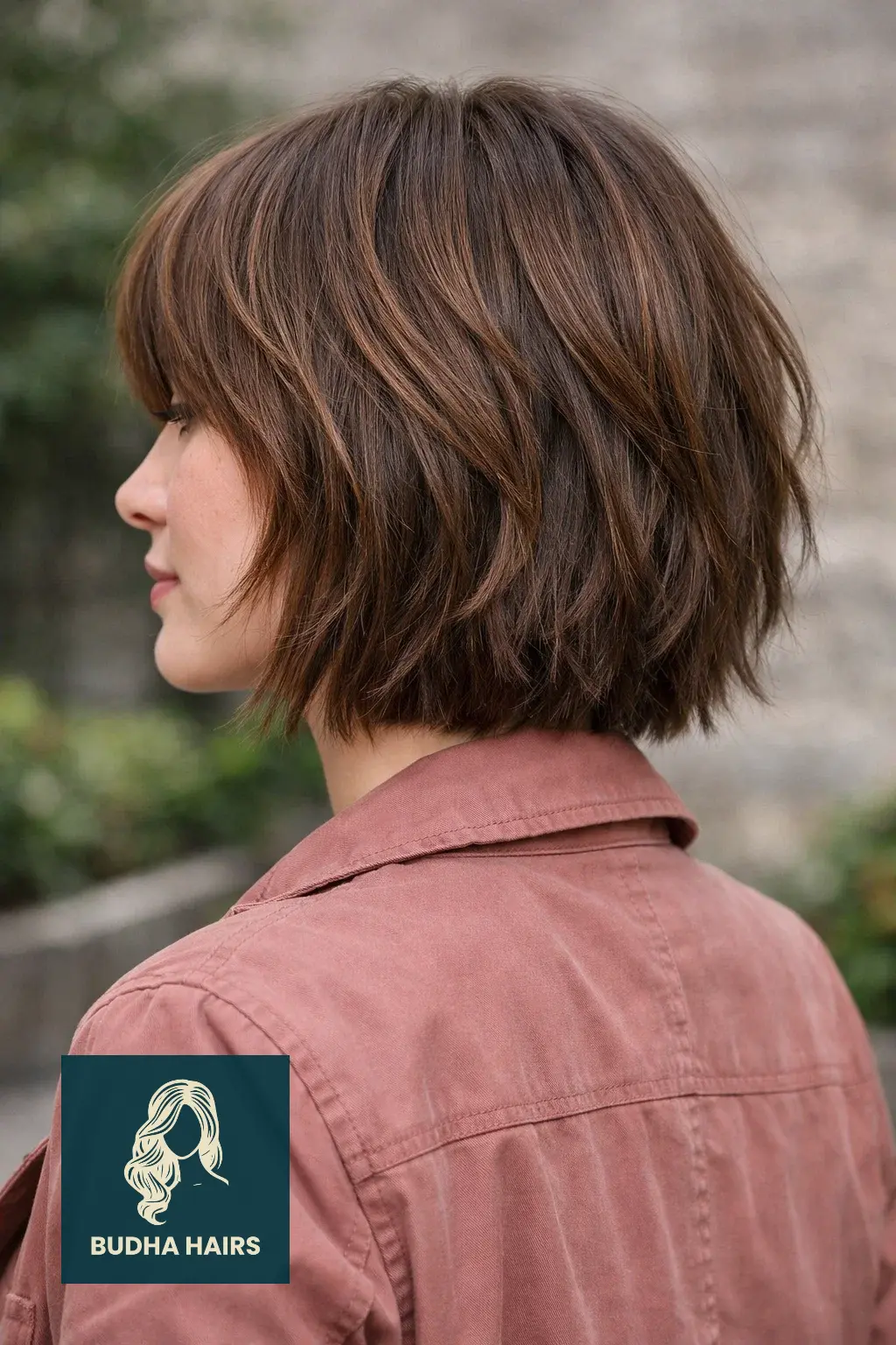 35 Best Bob Hairstyles with Bangs to Try Now 3 Choppy Layered Bob with Curtain Bangs