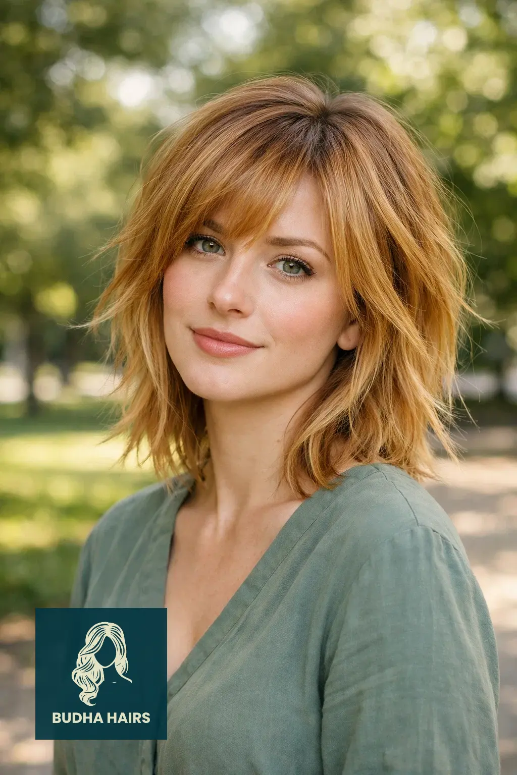 Strawberry Blonde Balayage: 25 Stunning Ideas for a 2026 Glow 19 Choppy Layers with Wheat Blonde Tones