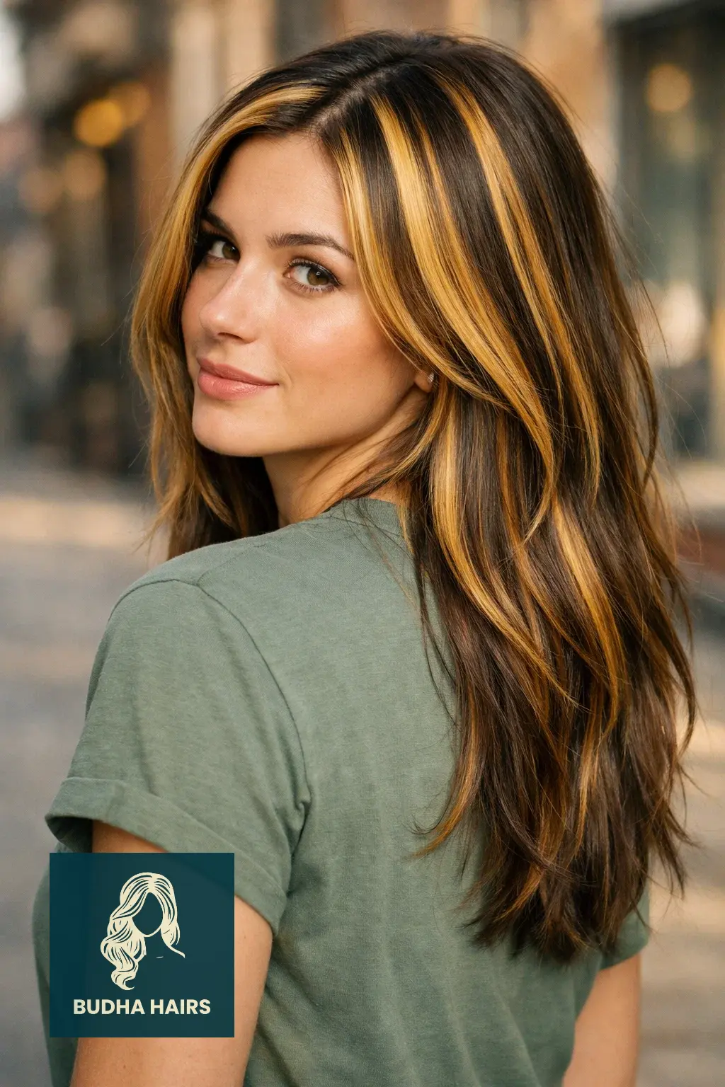 25 Must-Try Honey Blonde Balayage on Dark Hair Styles 11 Chunky 90s-Inspired Honey Highlights