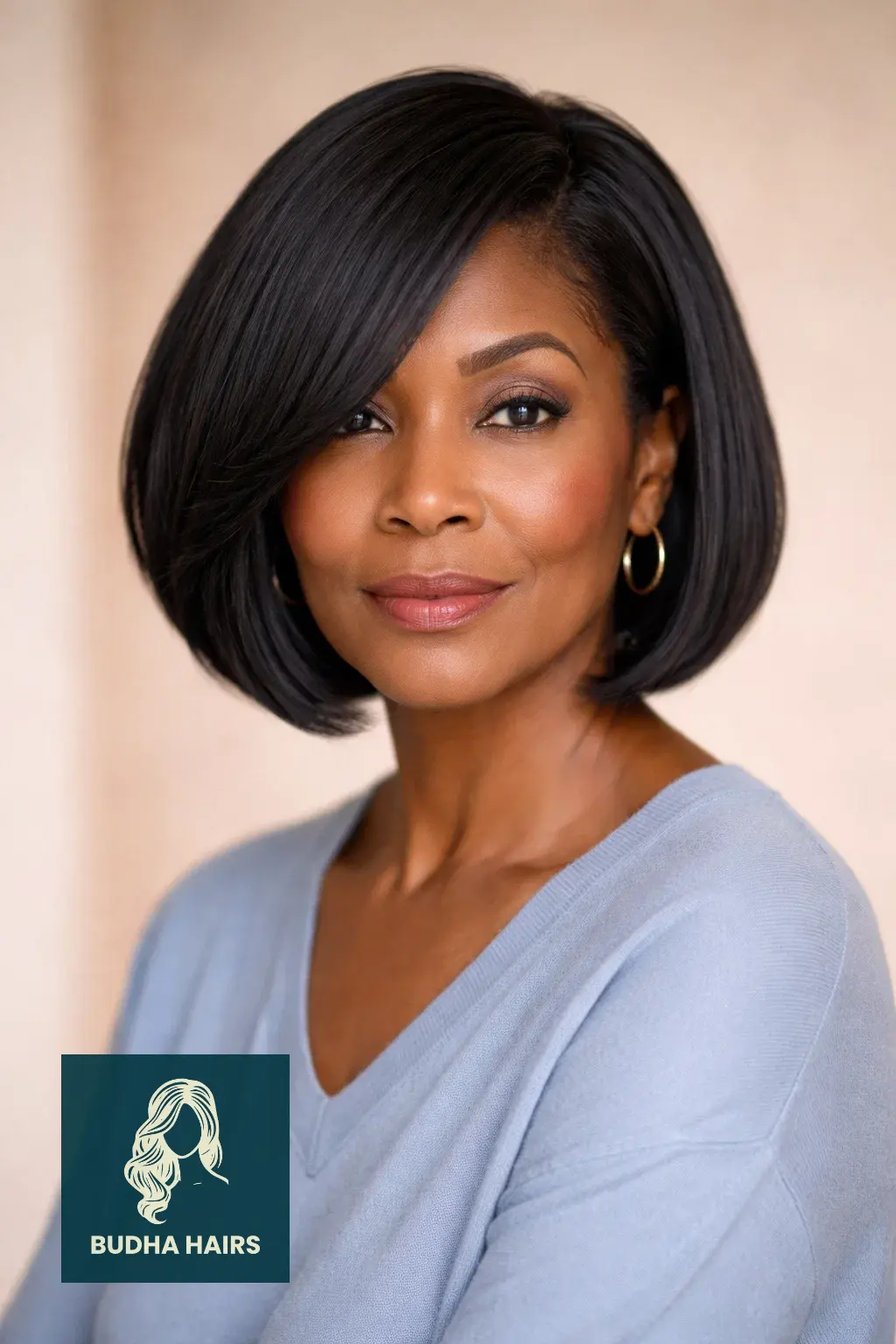25 Stunning Bob Hairstyles for Older Black Women to Refresh Your Look 19 Classic A-Line Bob Silhouette