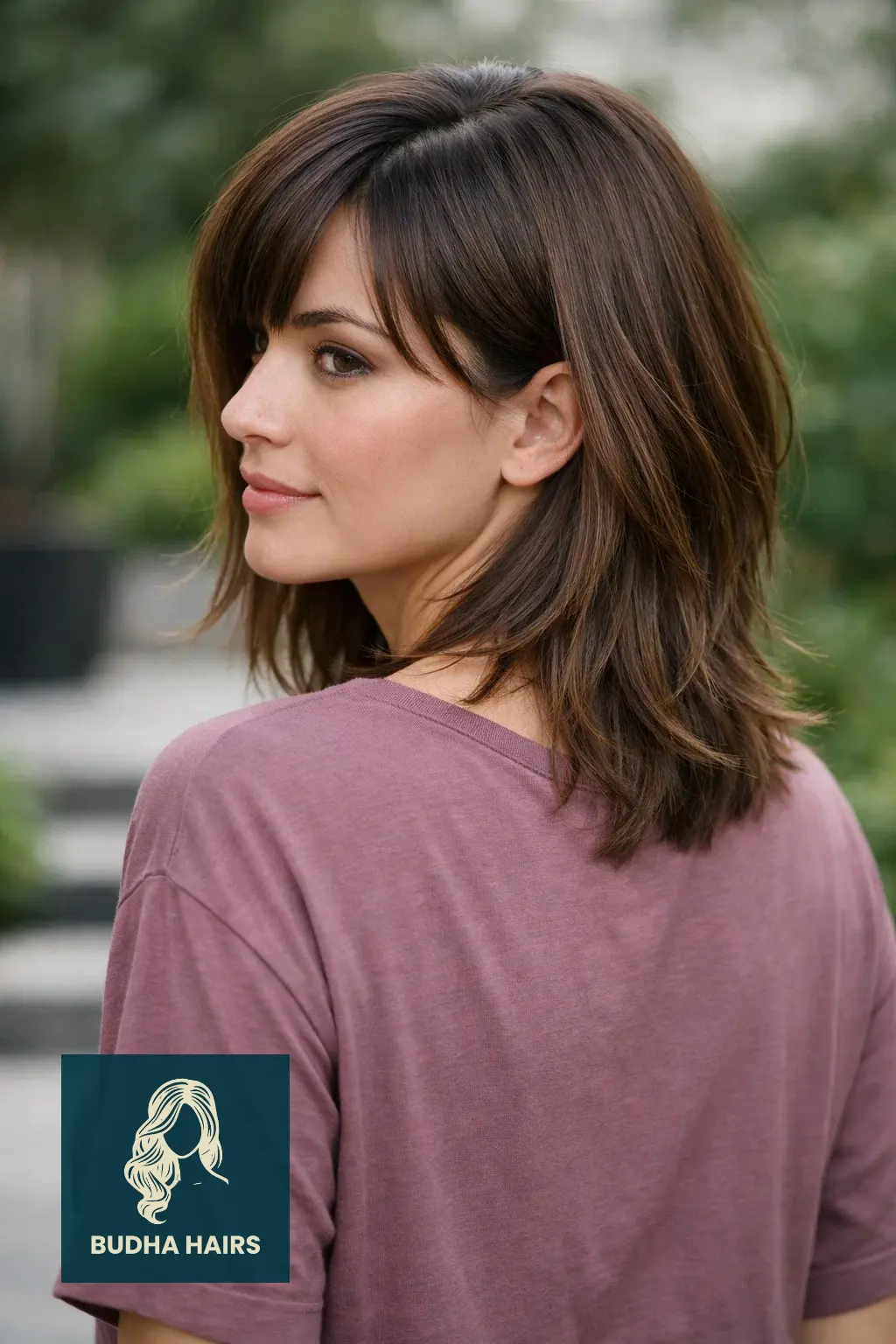 30 Face Framing Layers with Bangs That Add Soft Texture 23 Collarbone Cut with Deep Side Part and Bangs
