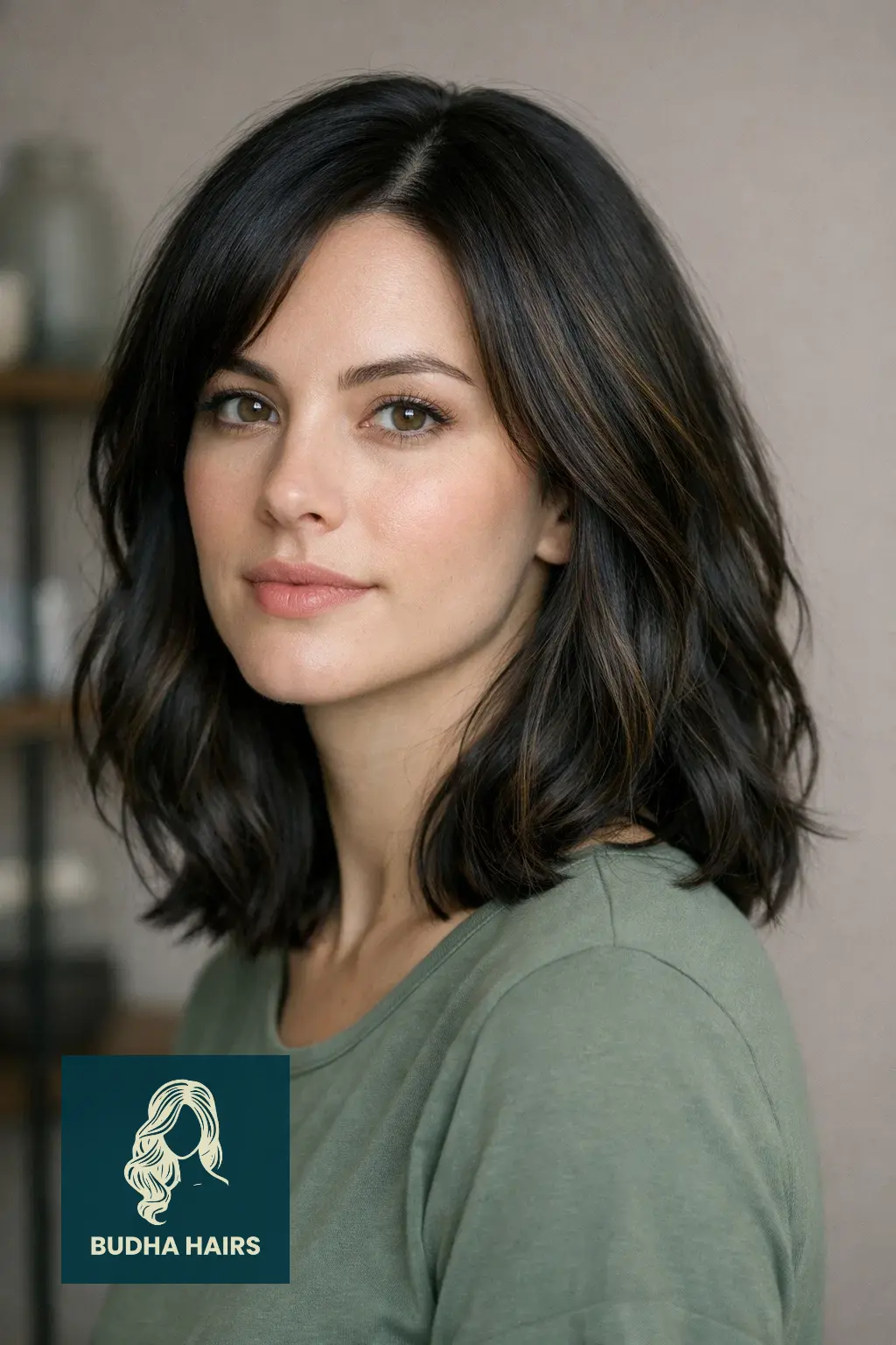 35 Best Black Hair with Brown Highlights: Top Ideas 2026 18 Cool Walnut "Micro-Lights"