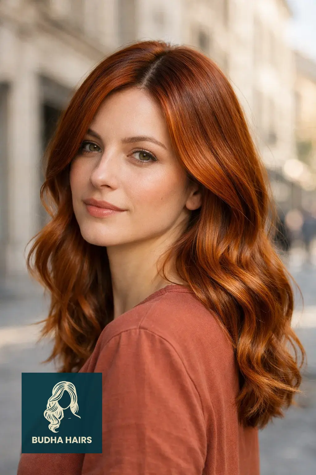 30 Best Red Copper Balayage Ideas for a High-Fashion Look 18 Copper-Auburn with a Copper Shadow Root