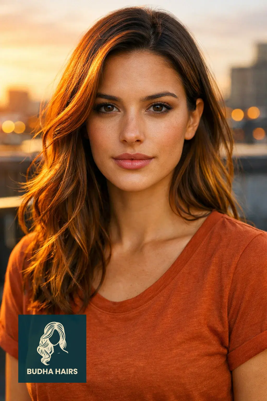 35 Best Hair Color for Brown Skin: Top Ideas for 2026 5 Copper Sunset Highlights